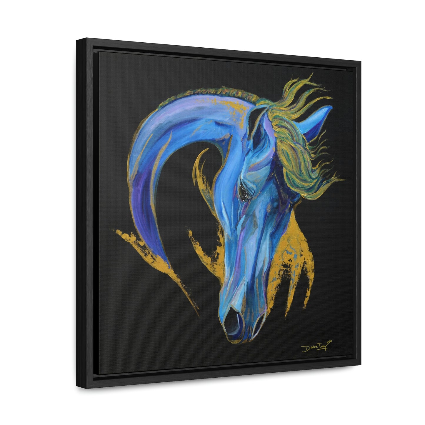 Sea Horse Wave- Original Print Gallery Canvas Wraps, Square Frame