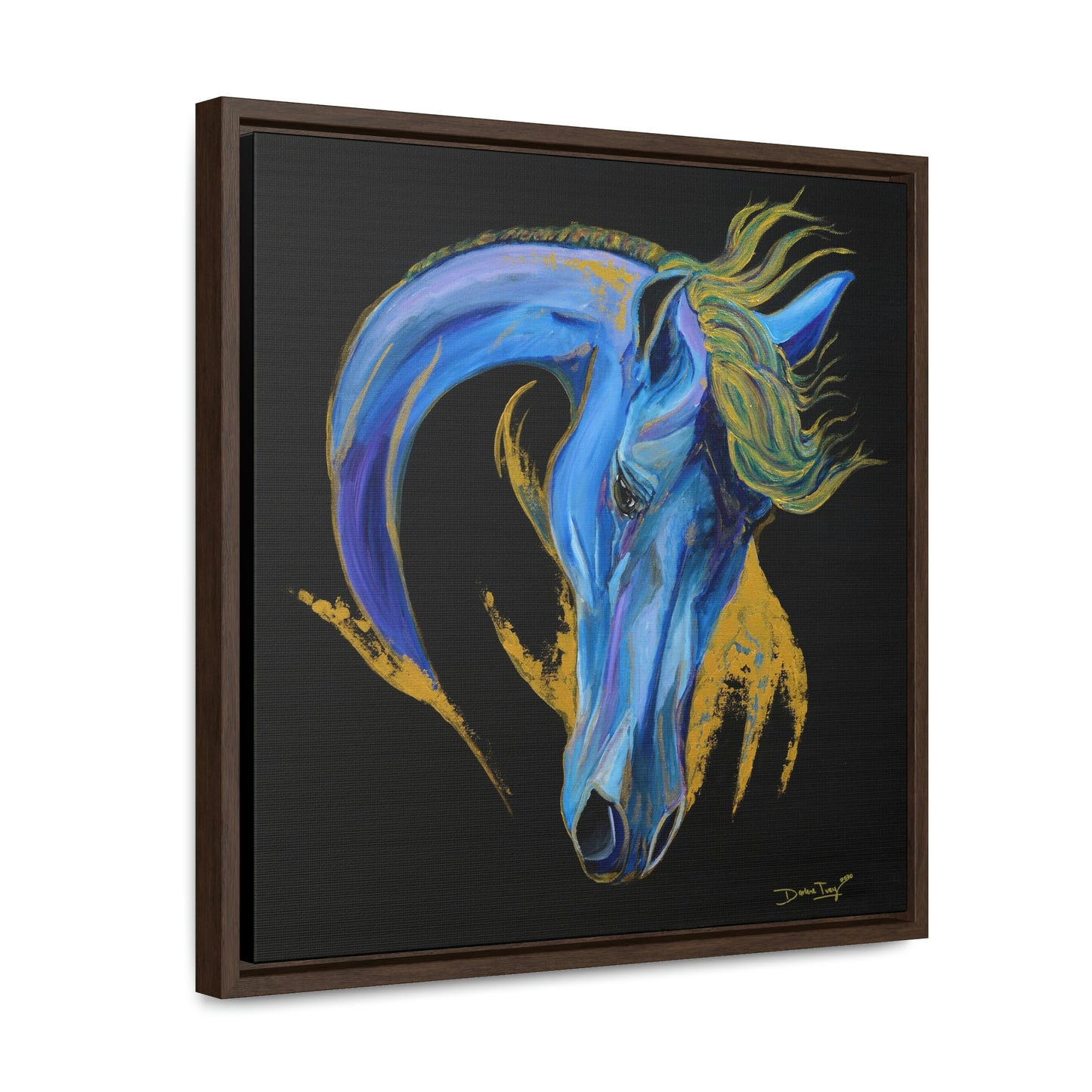 Sea Horse Wave- Original Print Gallery Canvas Wraps, Square Frame