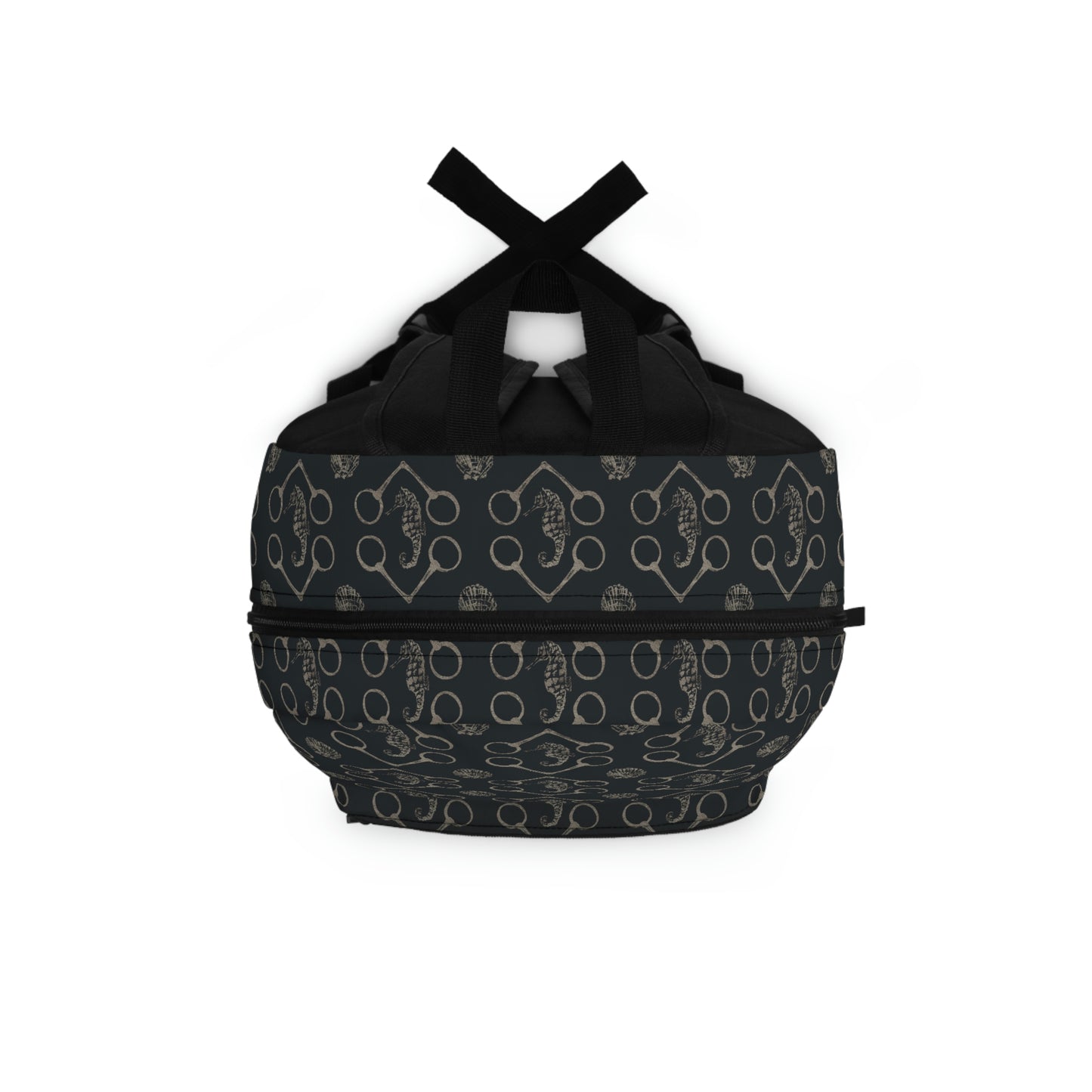 Seahorse and Bit in Black Backpack - SonaEquestrian