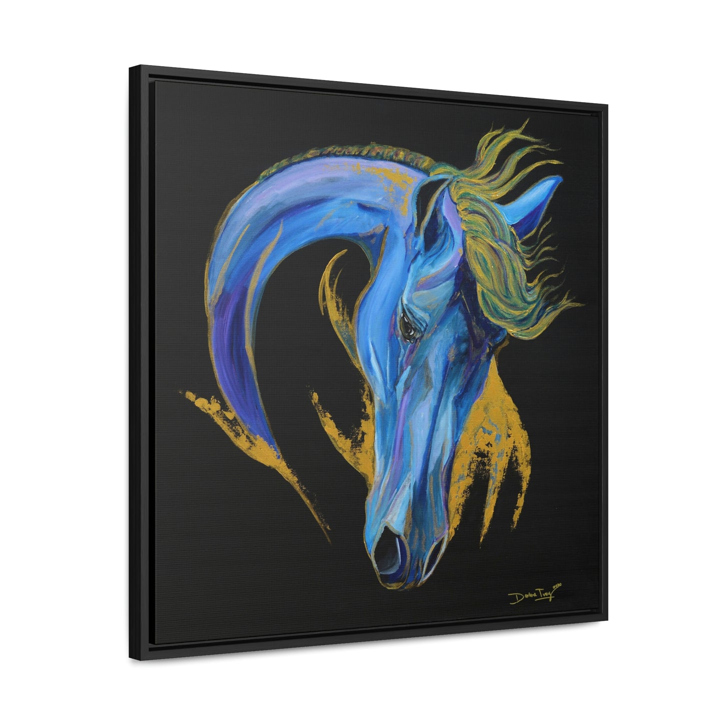 Sea Horse Wave- Original Print Gallery Canvas Wraps, Square Frame