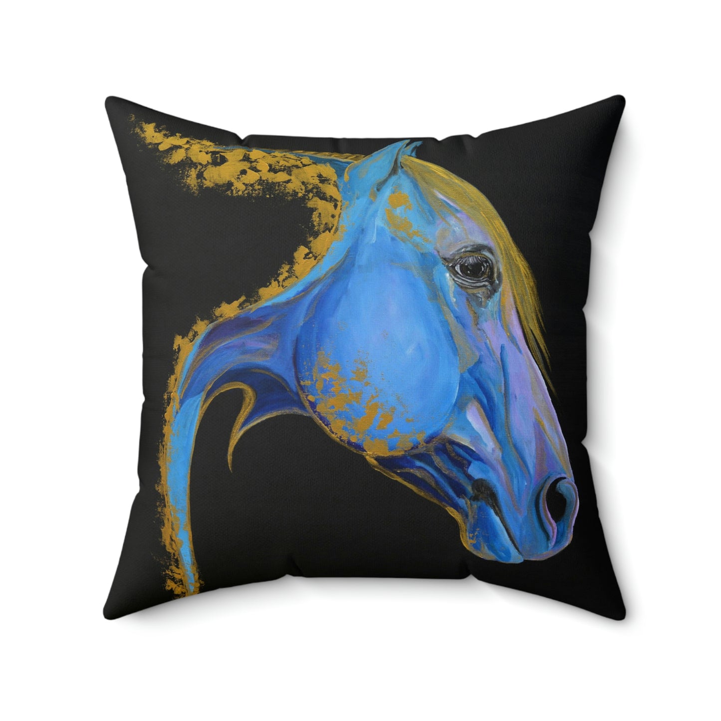 Sea Horse Tide Spun Polyester Square Pillow - SonaEquestrian