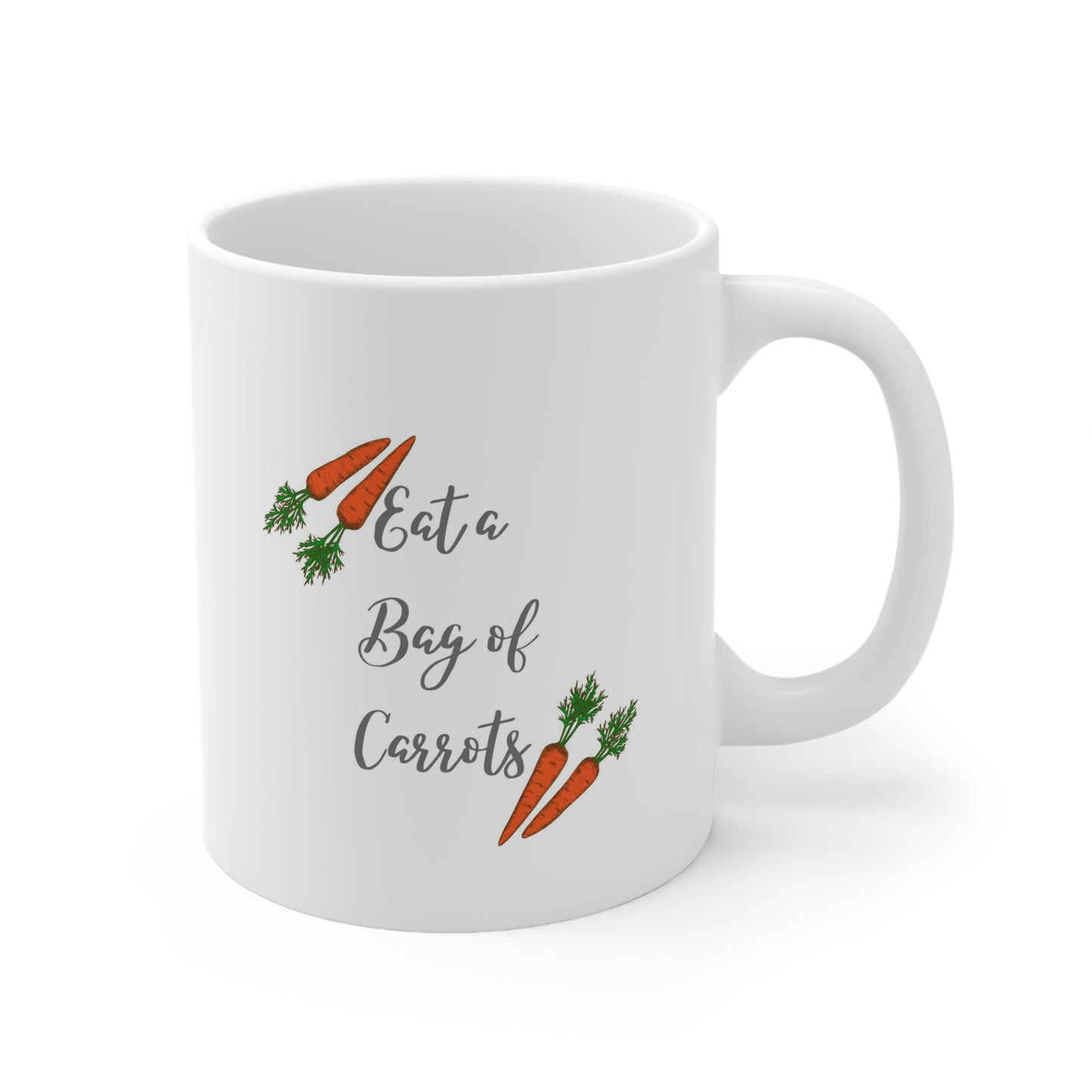 Eat a bag of Carrots Ceramic Mug 11oz - SonaEquestrian