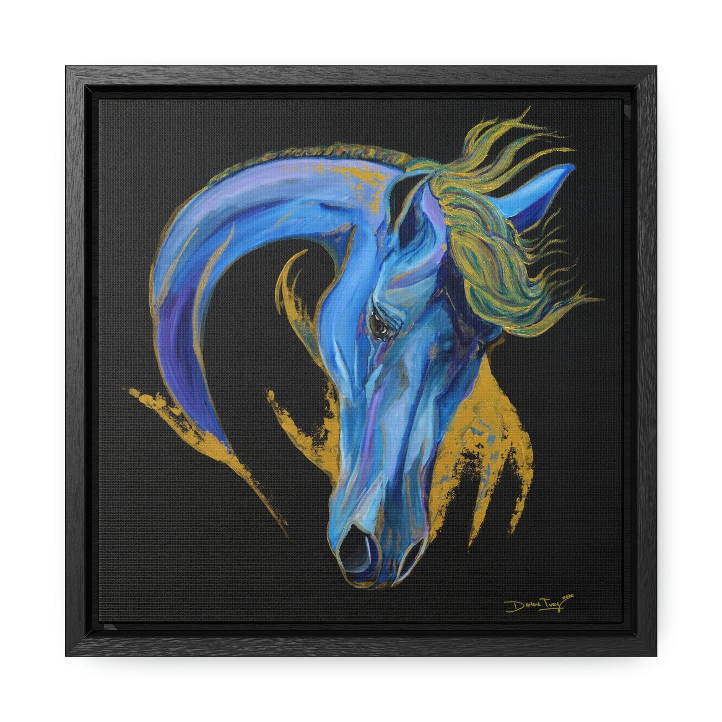 Sea Horse Wave- Original Print Gallery Canvas Wraps, Square Frame
