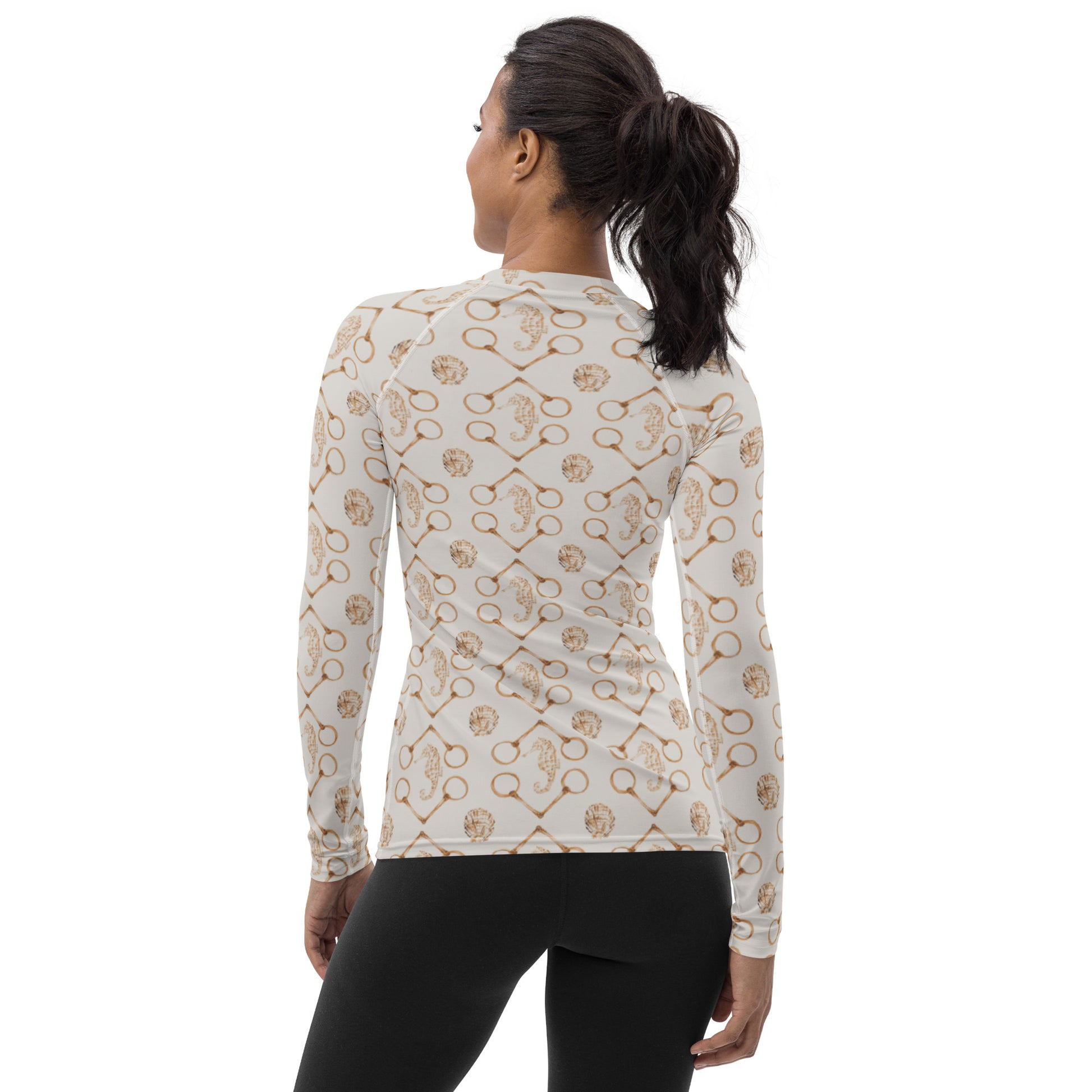 Seahorse and Bits - SpiceWomen's Rash Guard - SonaEquestrian