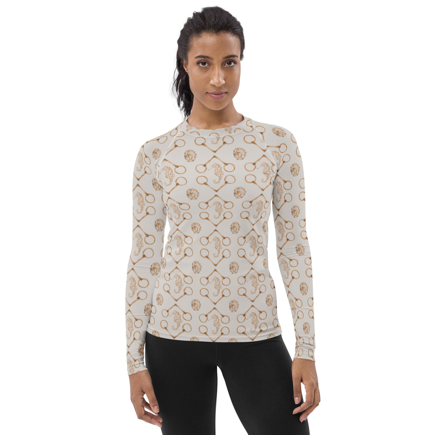 Seahorse and Bits - SpiceWomen's Rash Guard - SonaEquestrian