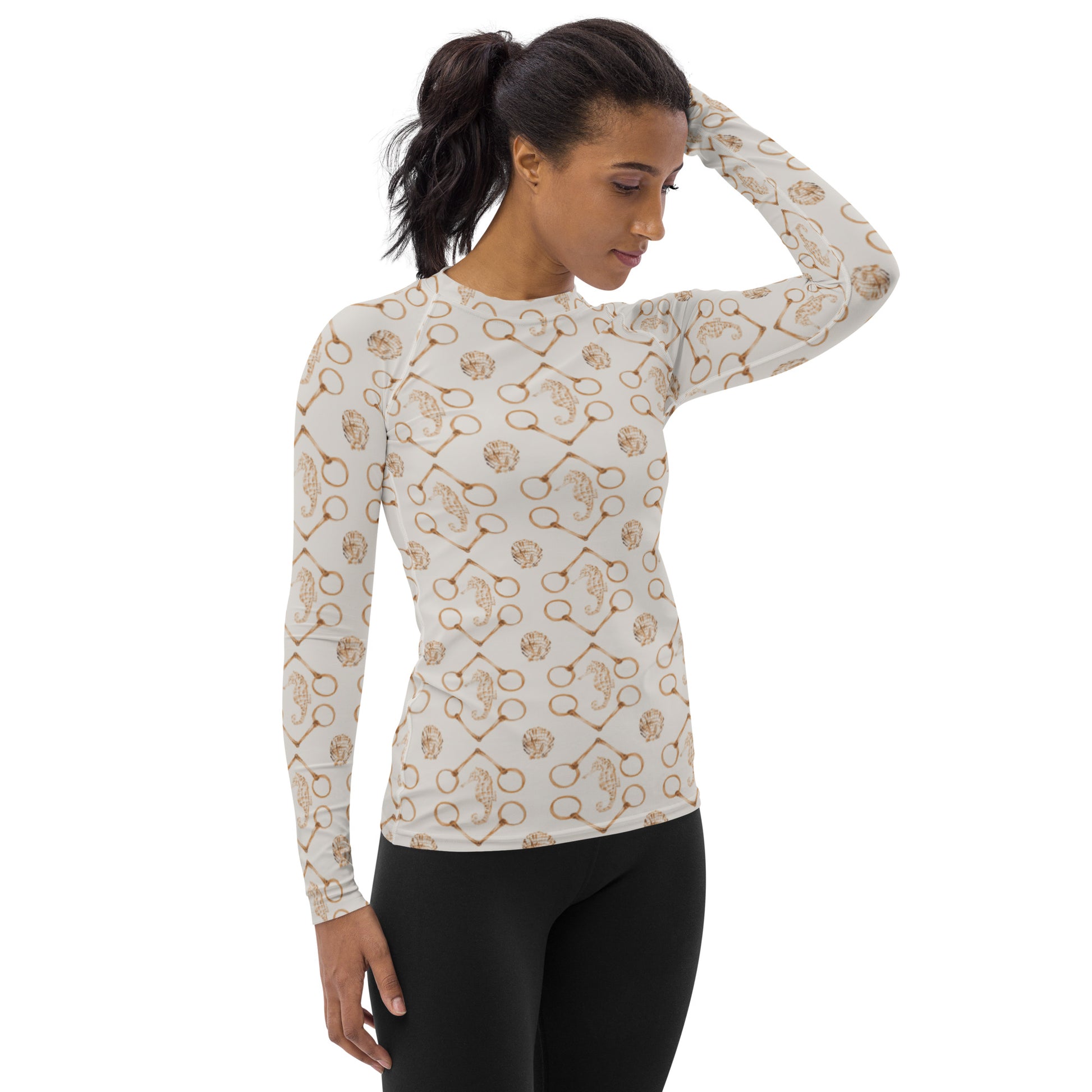 Seahorse and Bits - SpiceWomen's Rash Guard - SonaEquestrian