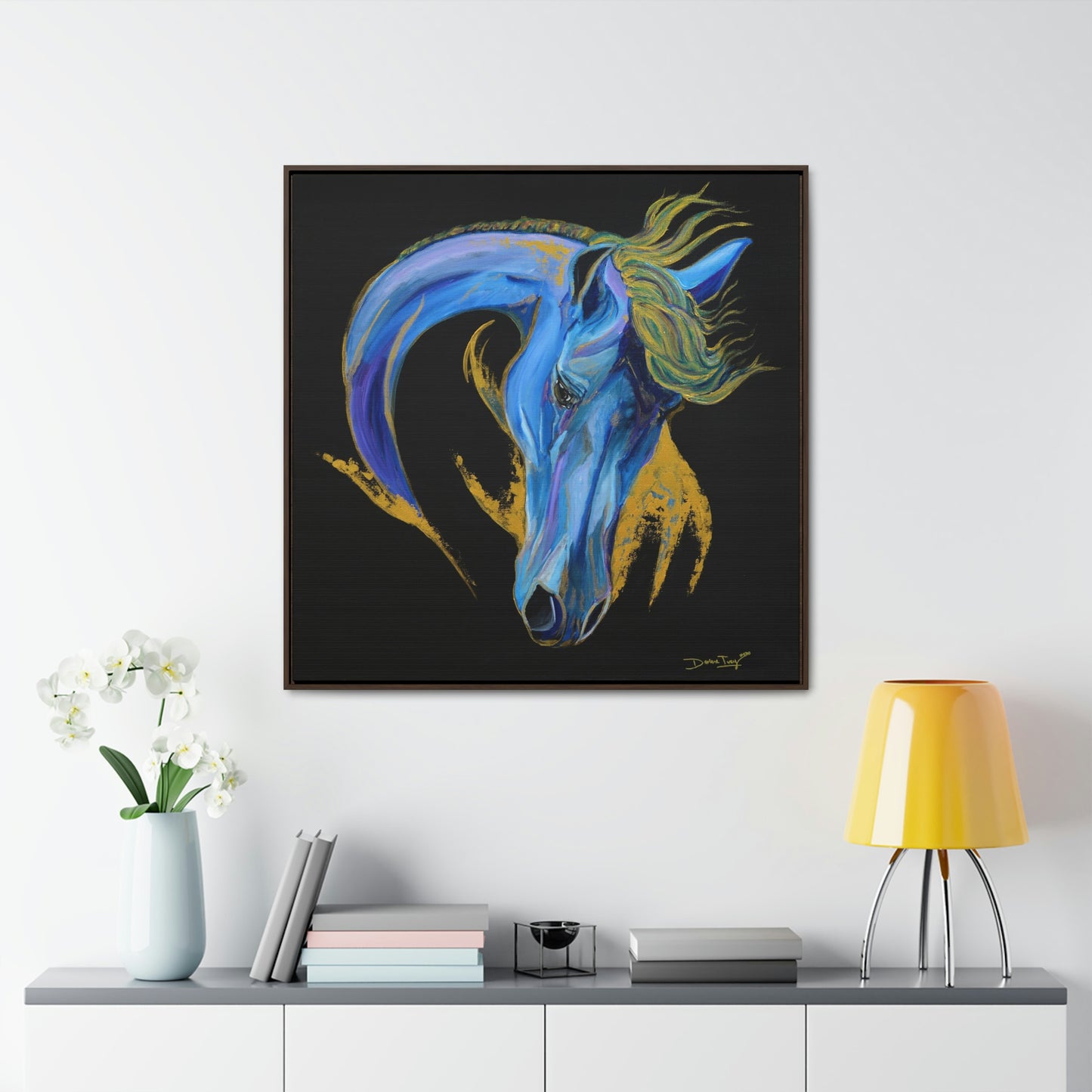 Sea Horse Wave- Original Print Gallery Canvas Wraps, Square Frame
