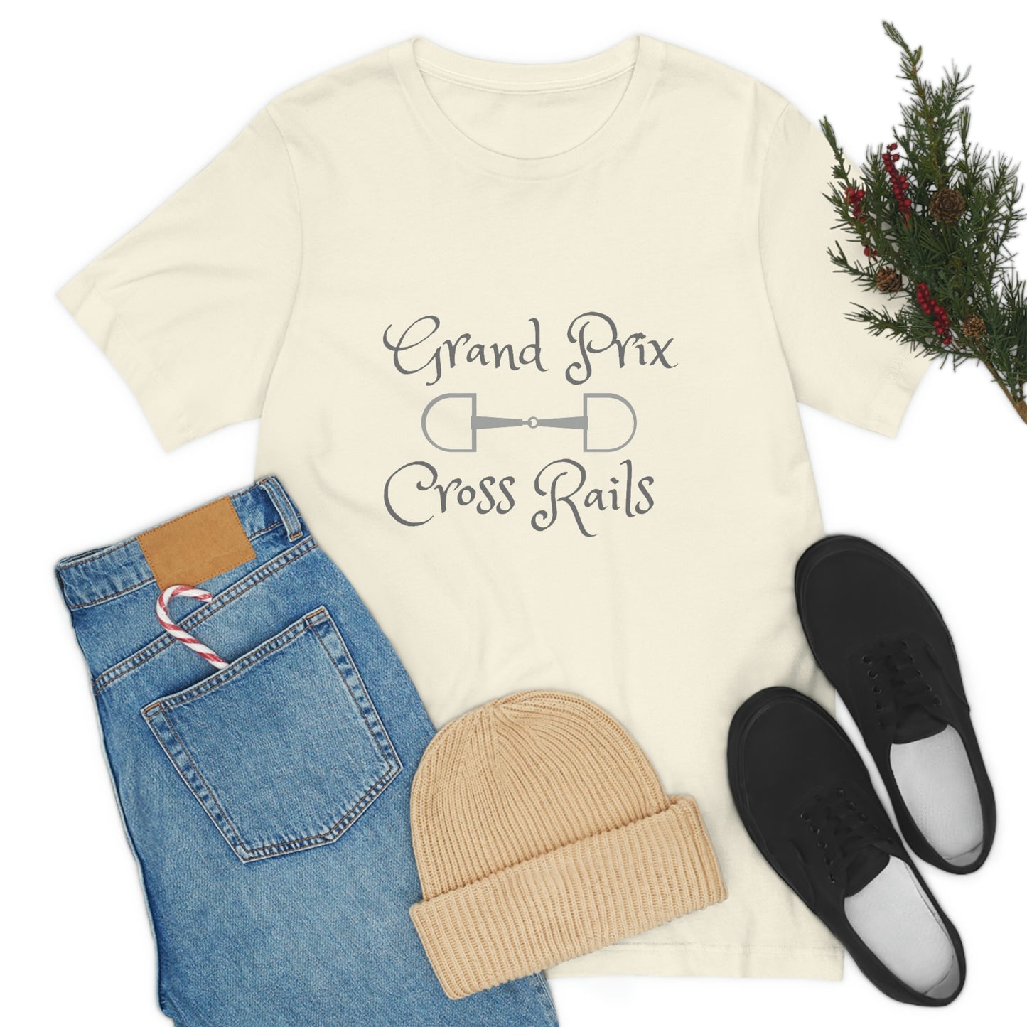 Grand Prix Cross Rails w/ bit Unisex Jersey Short Sleeve Tee