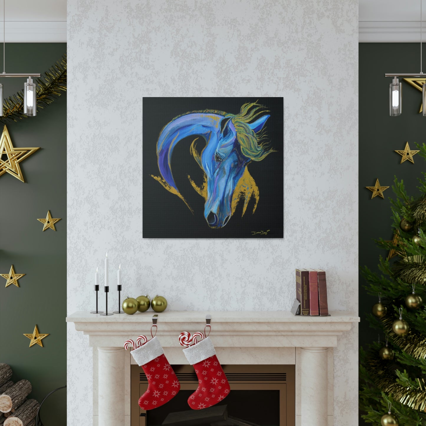 Sea Horse Wave- Original Print Canvas Gallery Wraps - SonaEquestrian
