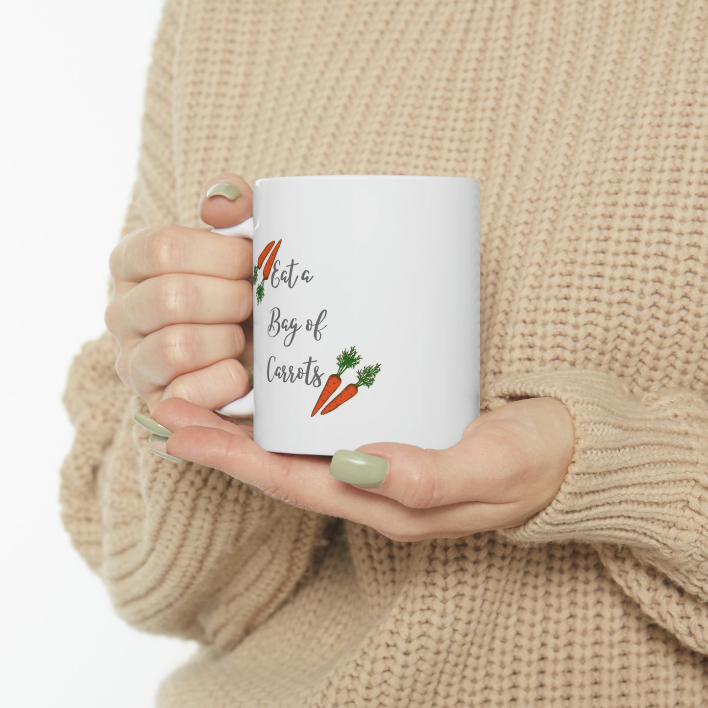 Eat a bag of Carrots Ceramic Mug 11oz - SonaEquestrian