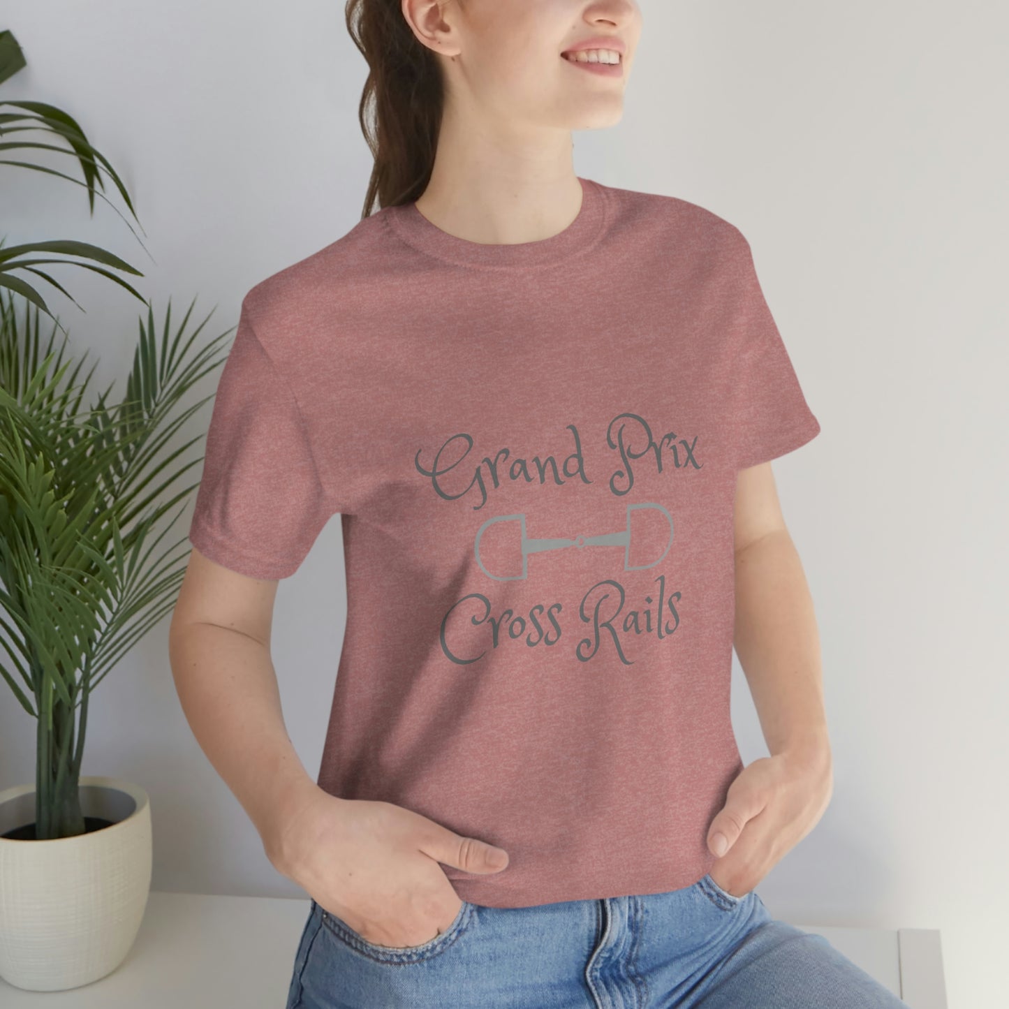 Grand Prix Cross Rails w/ bit Unisex Jersey Short Sleeve Tee