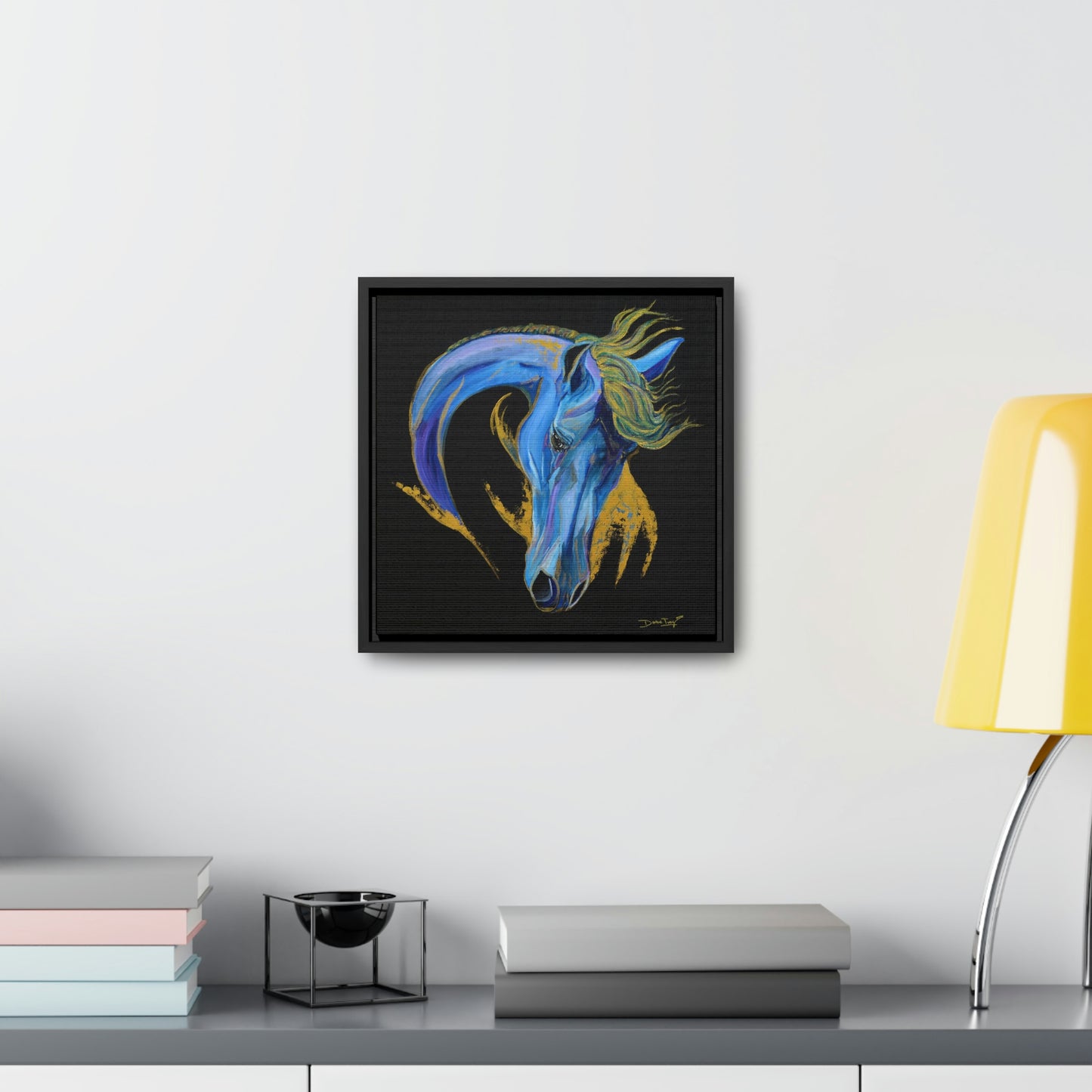 Sea Horse Wave- Original Print Gallery Canvas Wraps, Square Frame