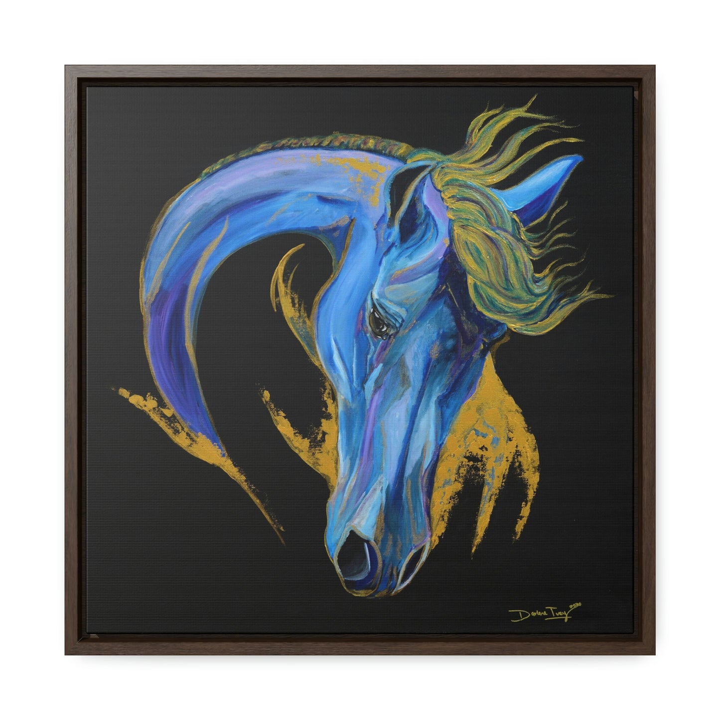 Sea Horse Wave- Original Print Gallery Canvas Wraps, Square Frame