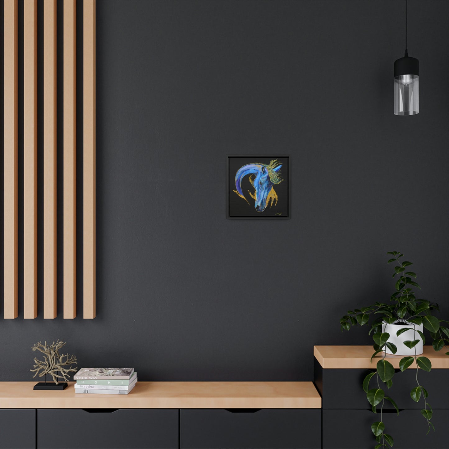 Sea Horse Wave- Original Print Gallery Canvas Wraps, Square Frame