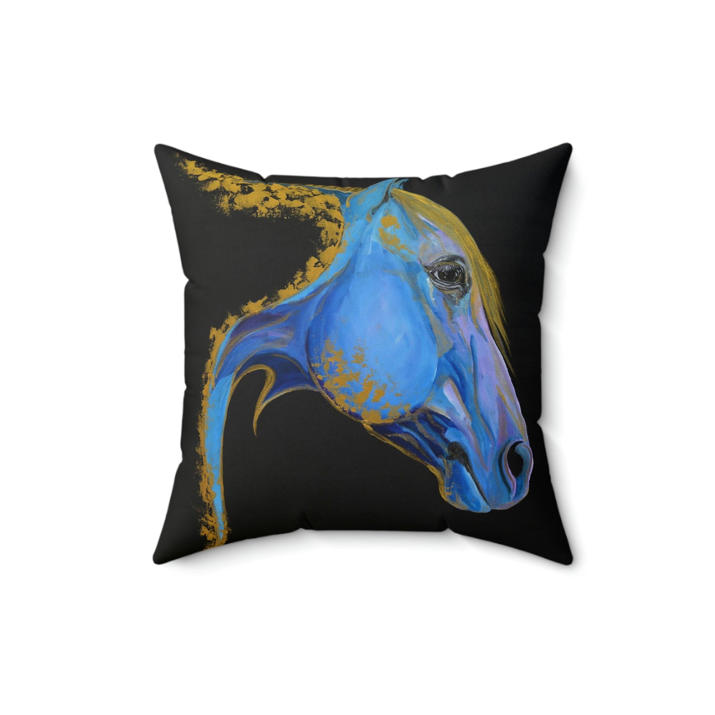 Sea Horse Tide Spun Polyester Square Pillow - SonaEquestrian