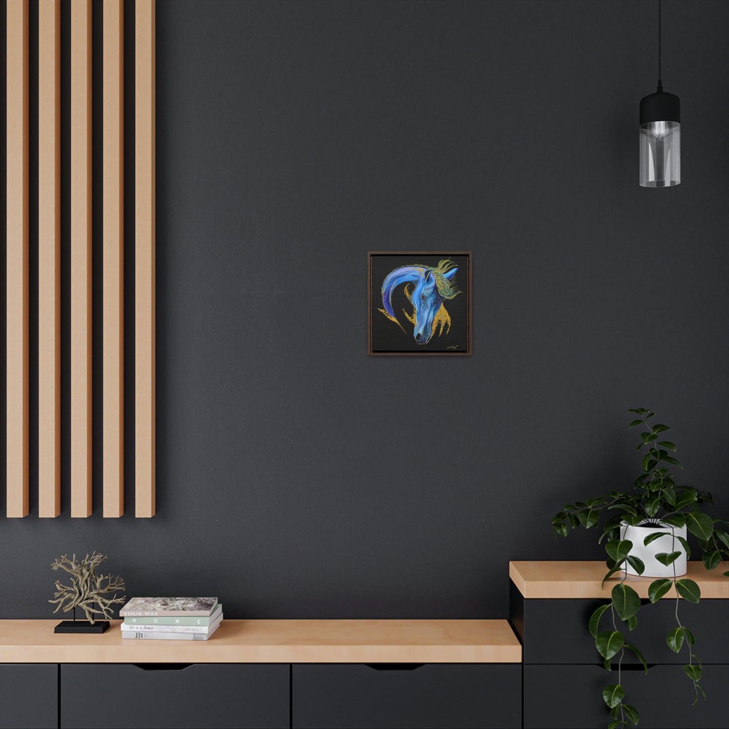 Sea Horse Wave- Original Print Gallery Canvas Wraps, Square Frame