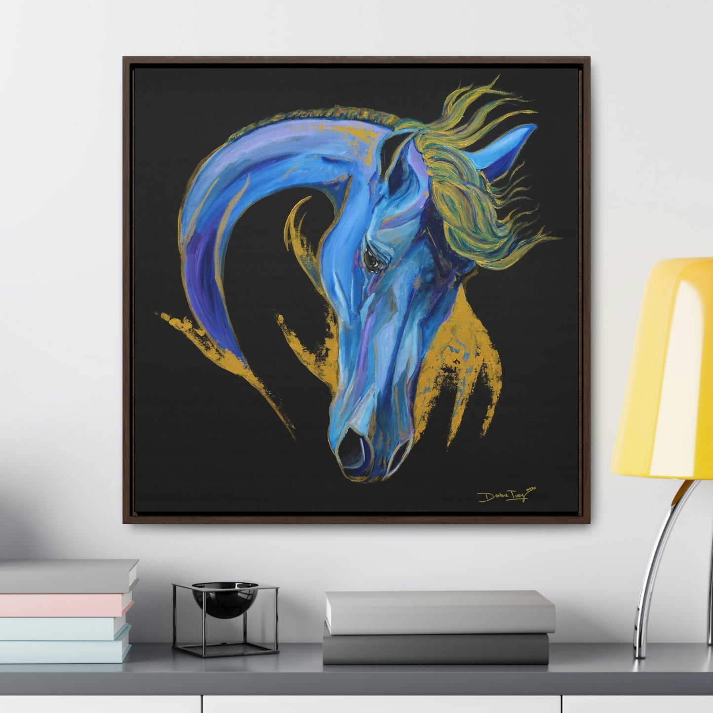Sea Horse Wave- Original Print Gallery Canvas Wraps, Square Frame