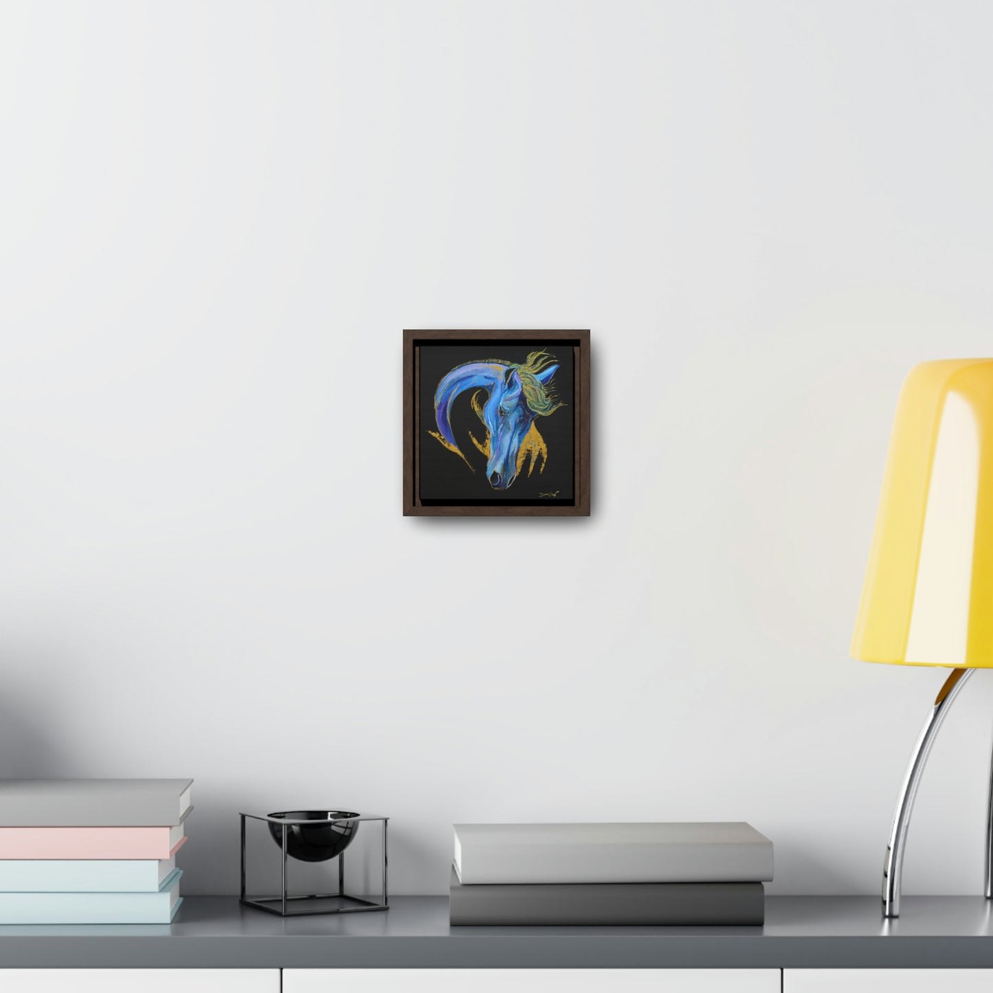 Sea Horse Wave- Original Print Gallery Canvas Wraps, Square Frame