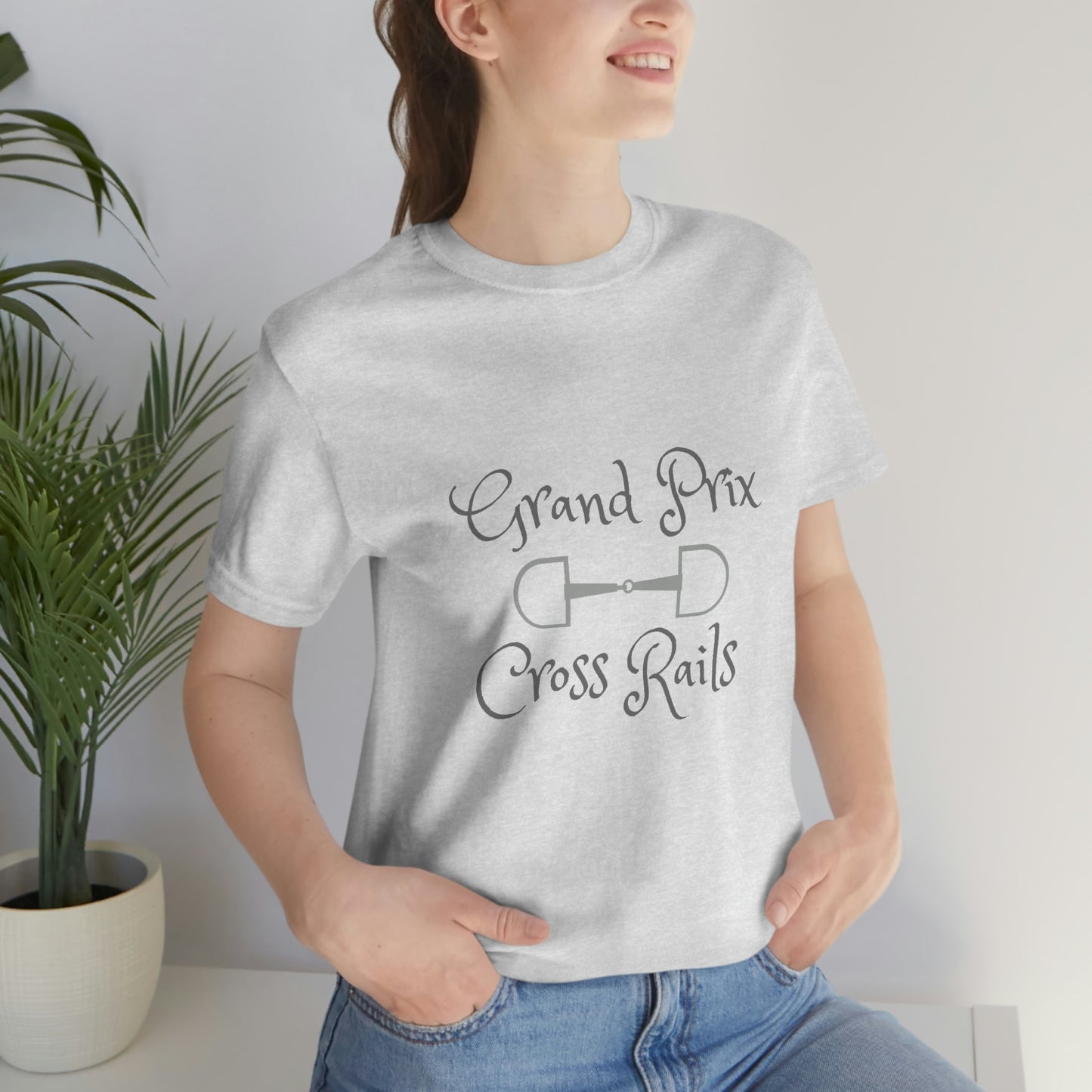 Grand Prix Cross Rails w/ bit Unisex Jersey Short Sleeve Tee