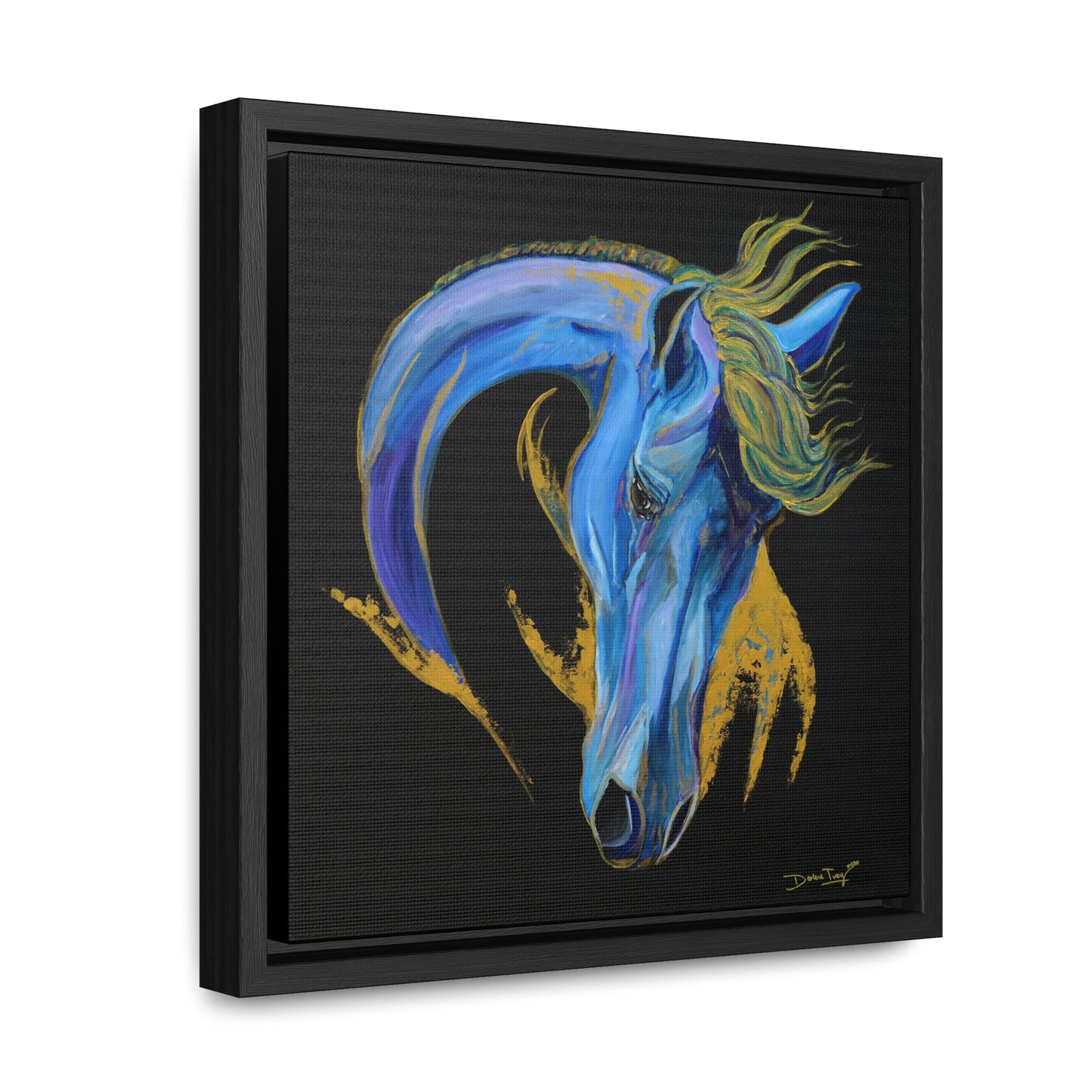 Sea Horse Wave- Original Print Gallery Canvas Wraps, Square Frame