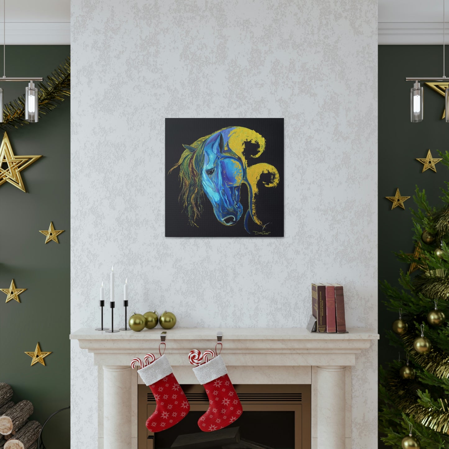 Sea Horse Crest Original Print- Canvas Gallery Wraps