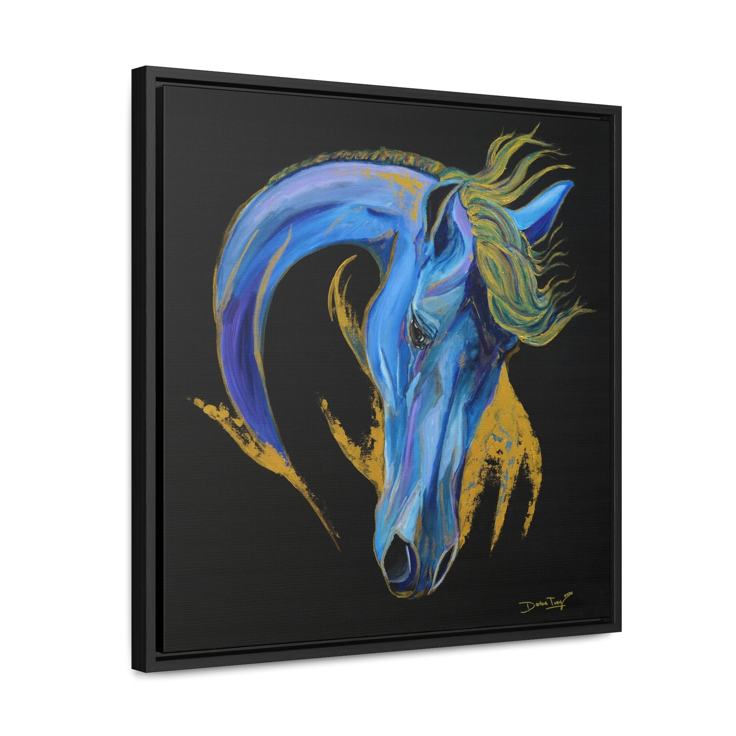 Sea Horse Wave- Original Print Gallery Canvas Wraps, Square Frame