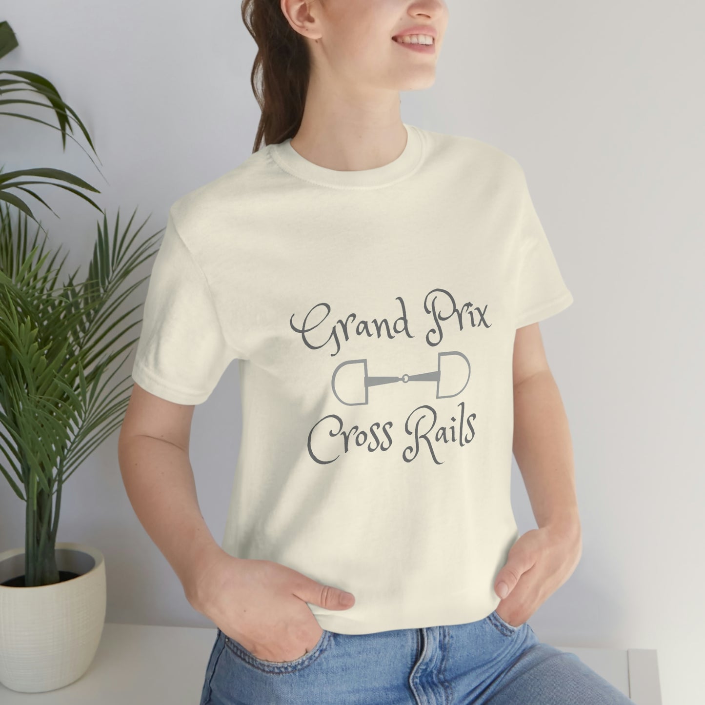 Grand Prix Cross Rails w/ bit Unisex Jersey Short Sleeve Tee