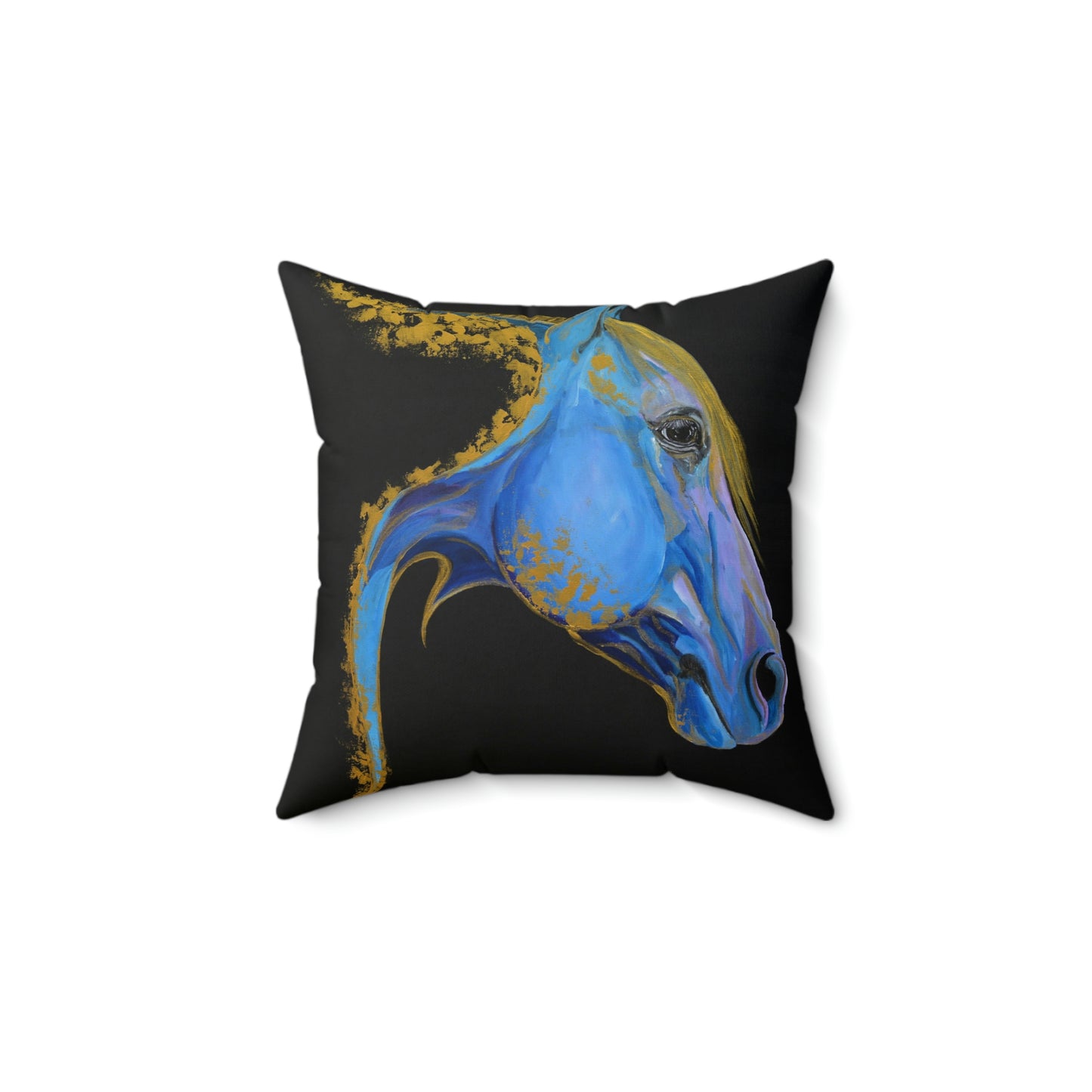 Sea Horse Tide Spun Polyester Square Pillow - SonaEquestrian