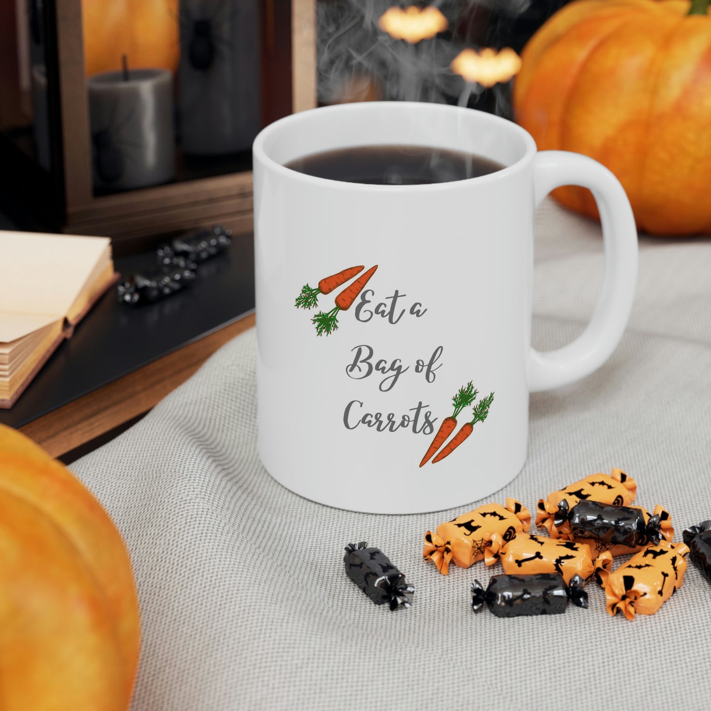 Eat a bag of Carrots Ceramic Mug 11oz - SonaEquestrian