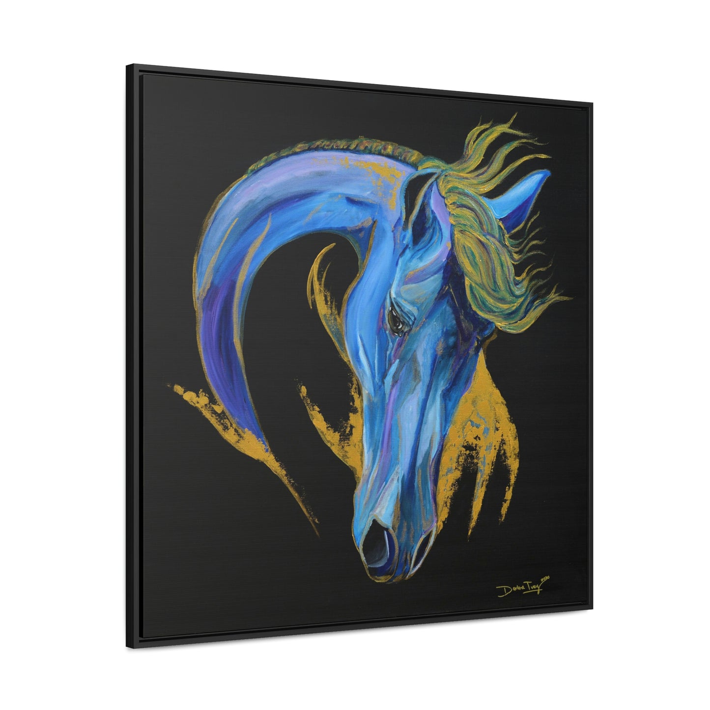 Sea Horse Wave- Original Print Gallery Canvas Wraps, Square Frame