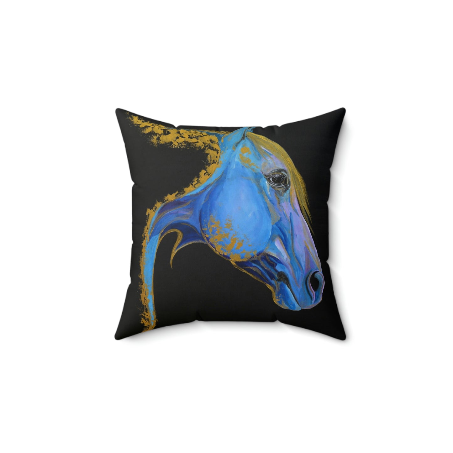 Sea Horse Tide Spun Polyester Square Pillow - SonaEquestrian