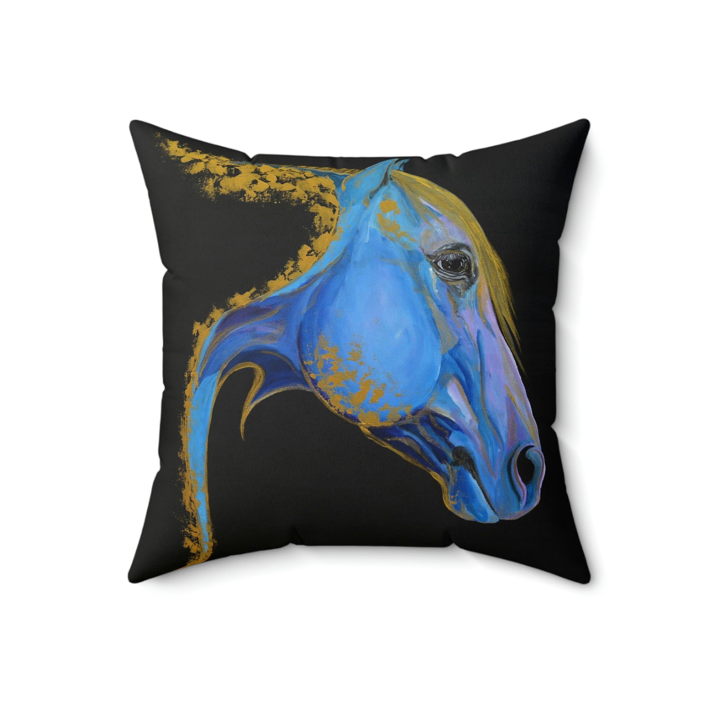 Sea Horse Tide Spun Polyester Square Pillow - SonaEquestrian