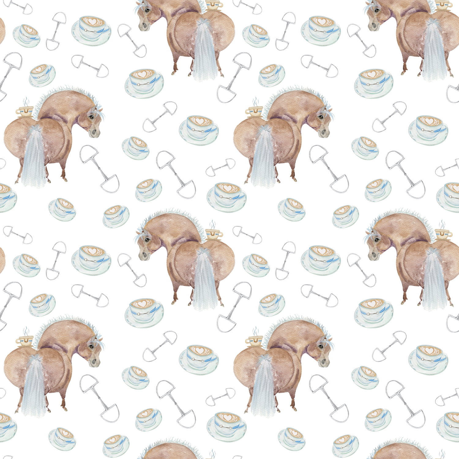 Adorable Cappuccino Ponies - Cup of love