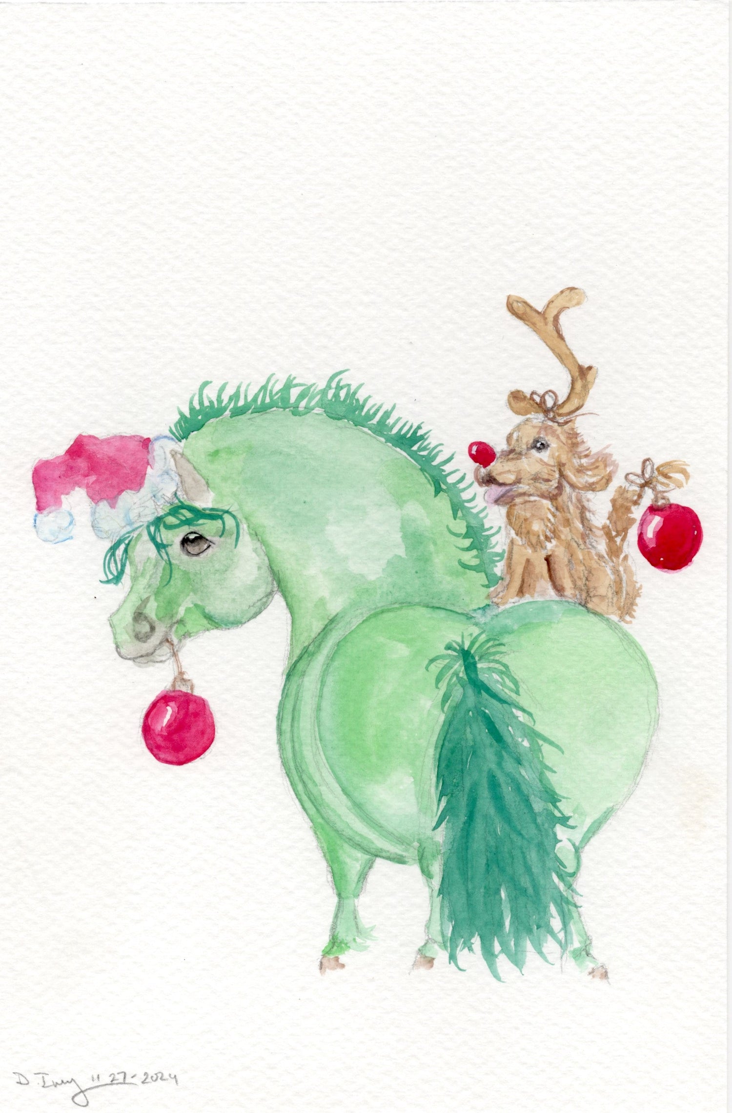 Adorable little Grinchy Pony and friend