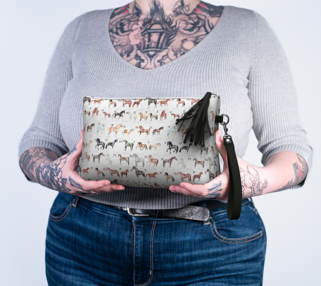 Abc Horse Breeds Wristlet