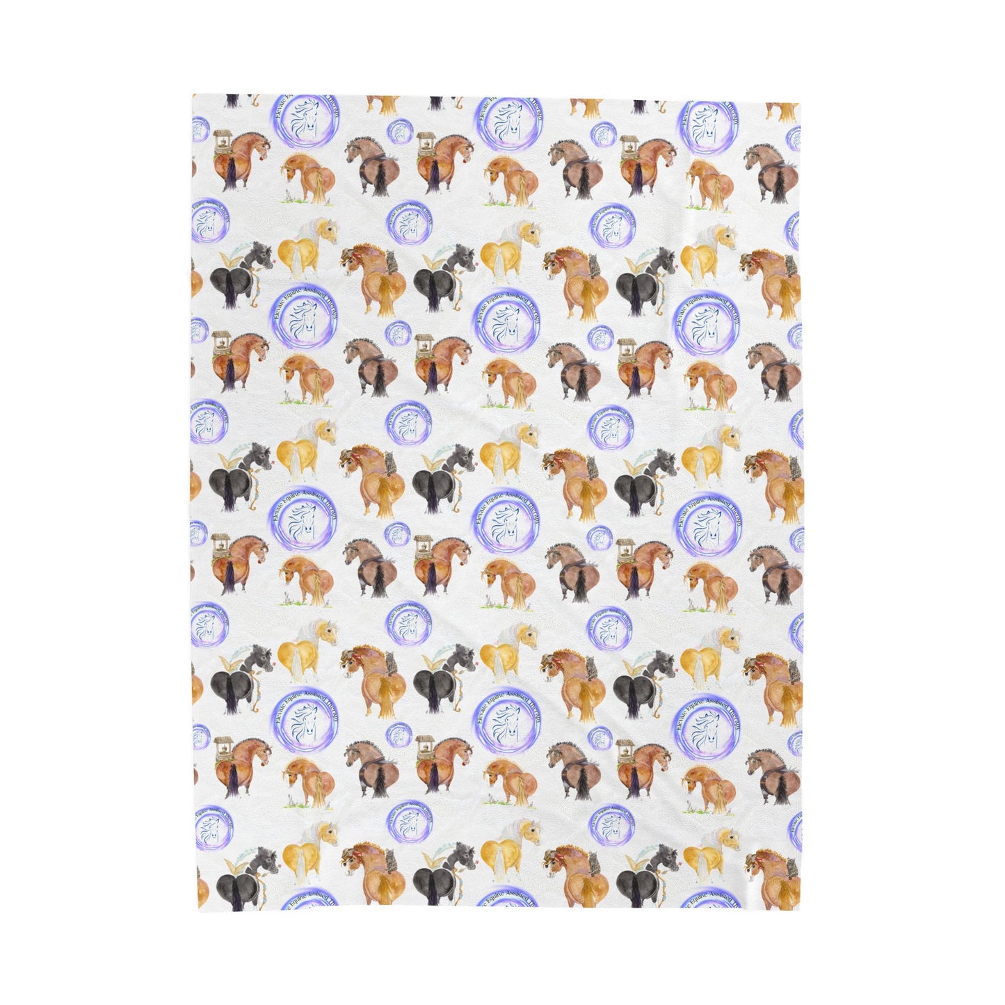 Plush Blanket Adorable Elevate equine herd