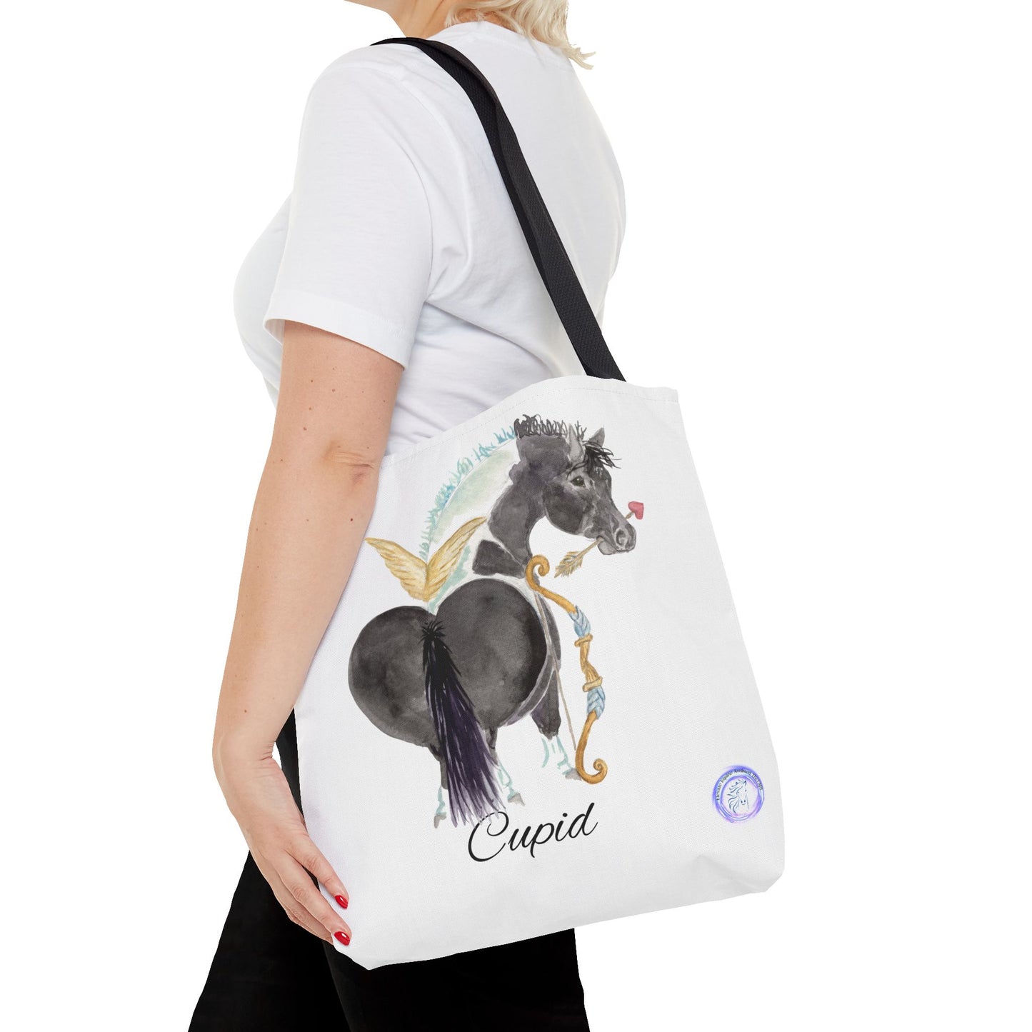 Adorable little Cupid Tote Bag - Whimsical Equestrian Design