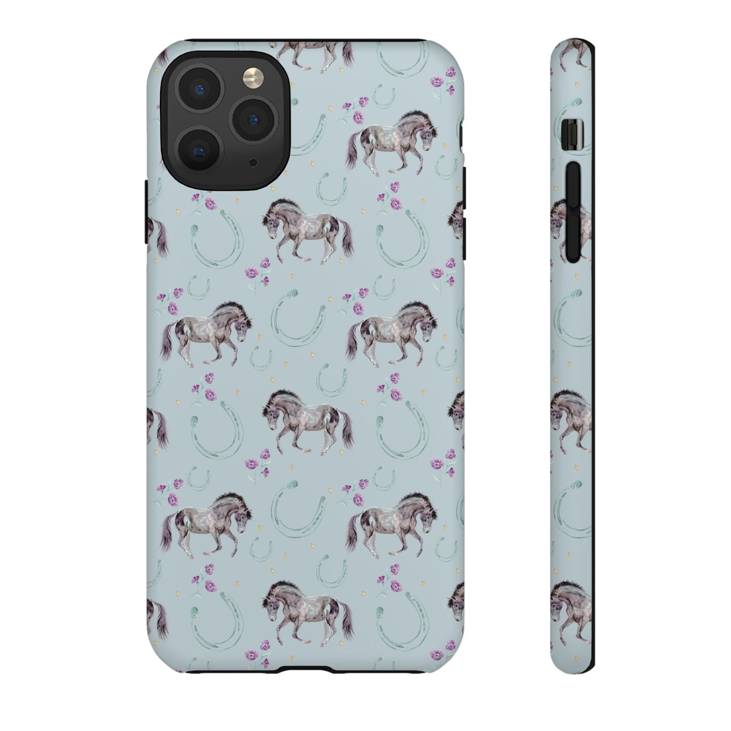 Luck Mustang Tough Phone Case - Light Blue