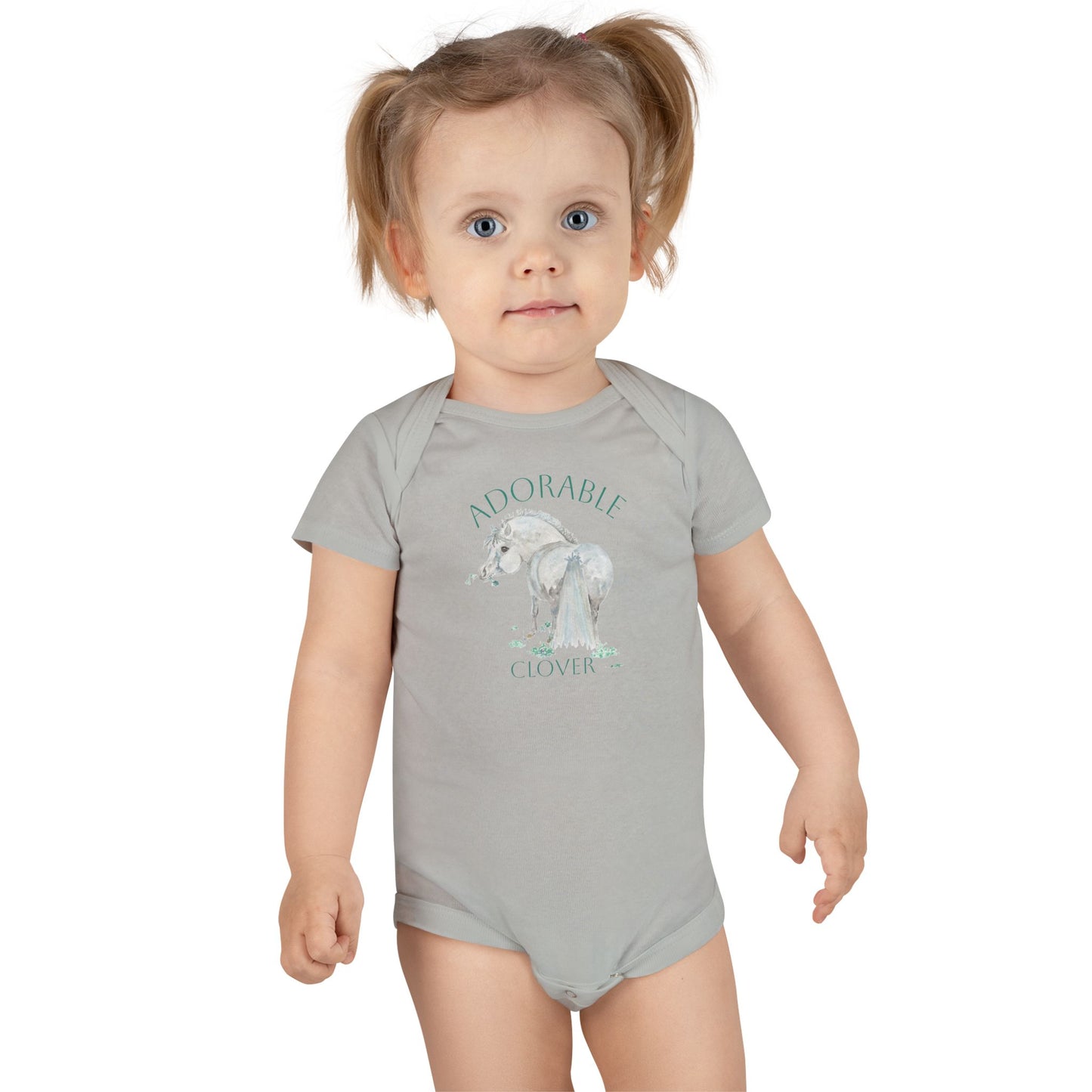 Baby Onesie with Adorable Miss Clover - Cute Pony Infant Bodysuit