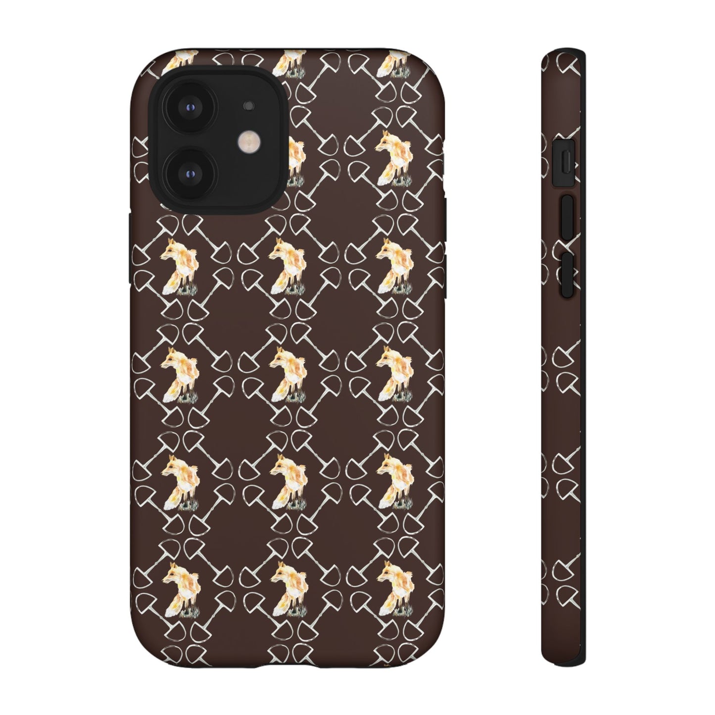 Spring Foxes and Bits in Hazelnut Tough Phone Case