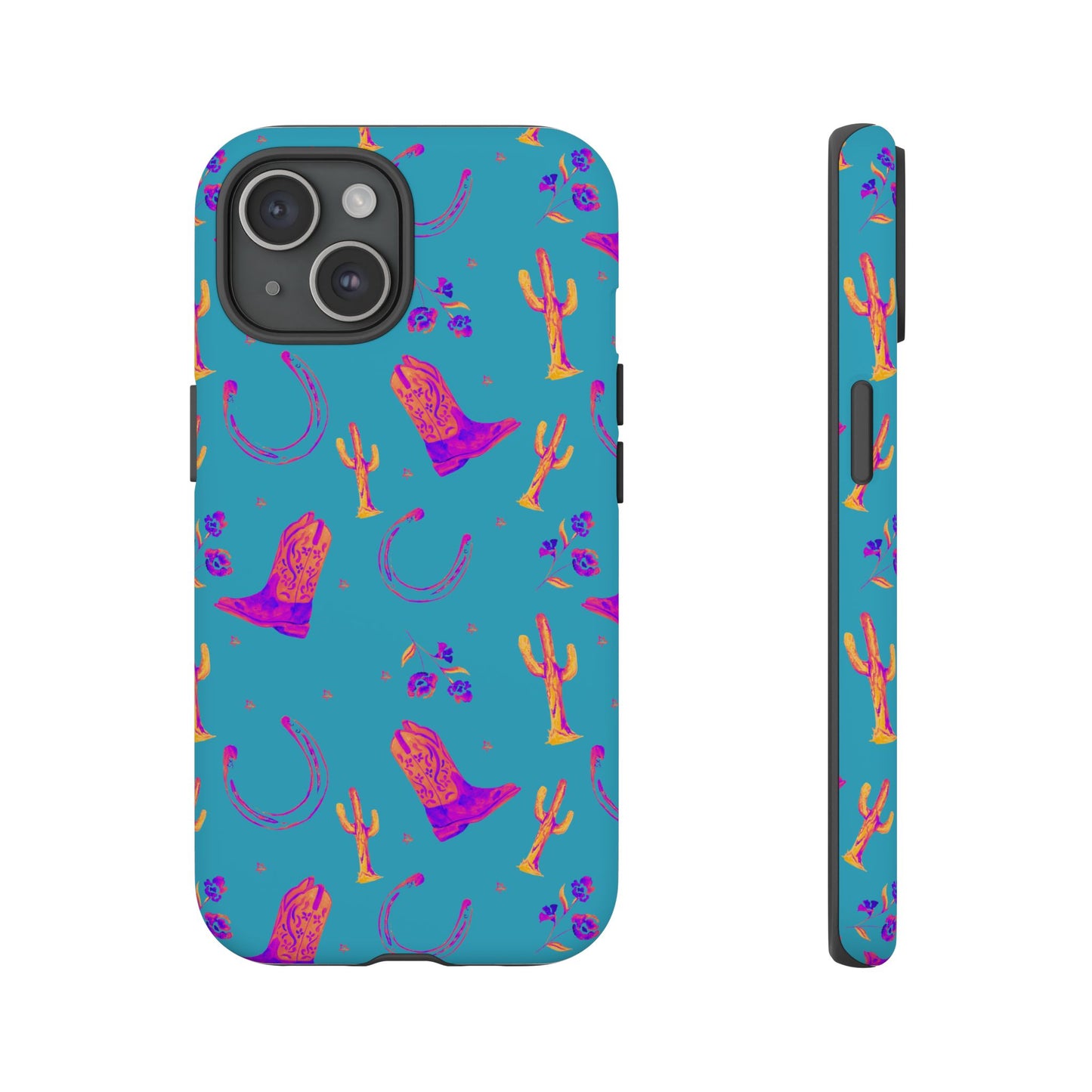 Lucky Boots in Teal Tough Phone Case