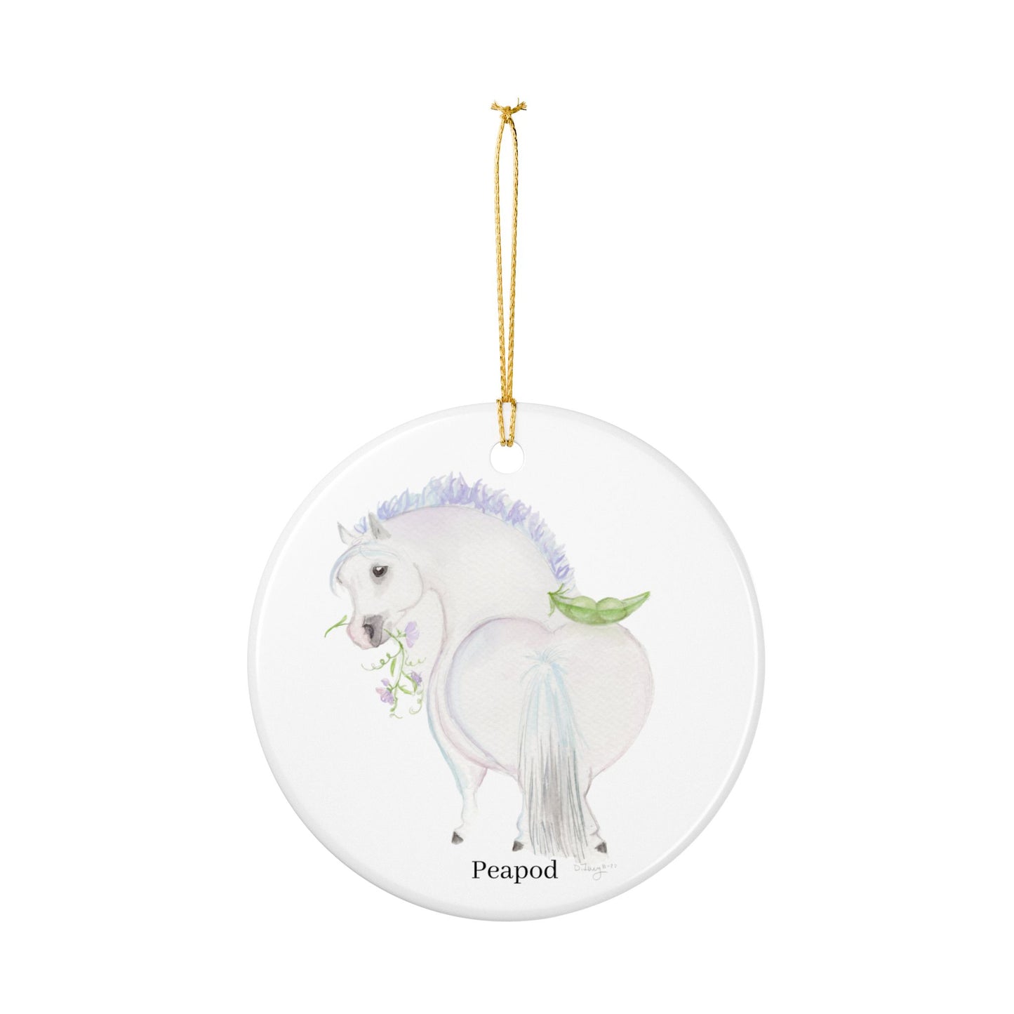 Adorable Peapod Ceramic Ornaments, Custom Holiday Decor, 2-Sided Christmas Ornament, Unique Gift, Home Decoration, Keepsake