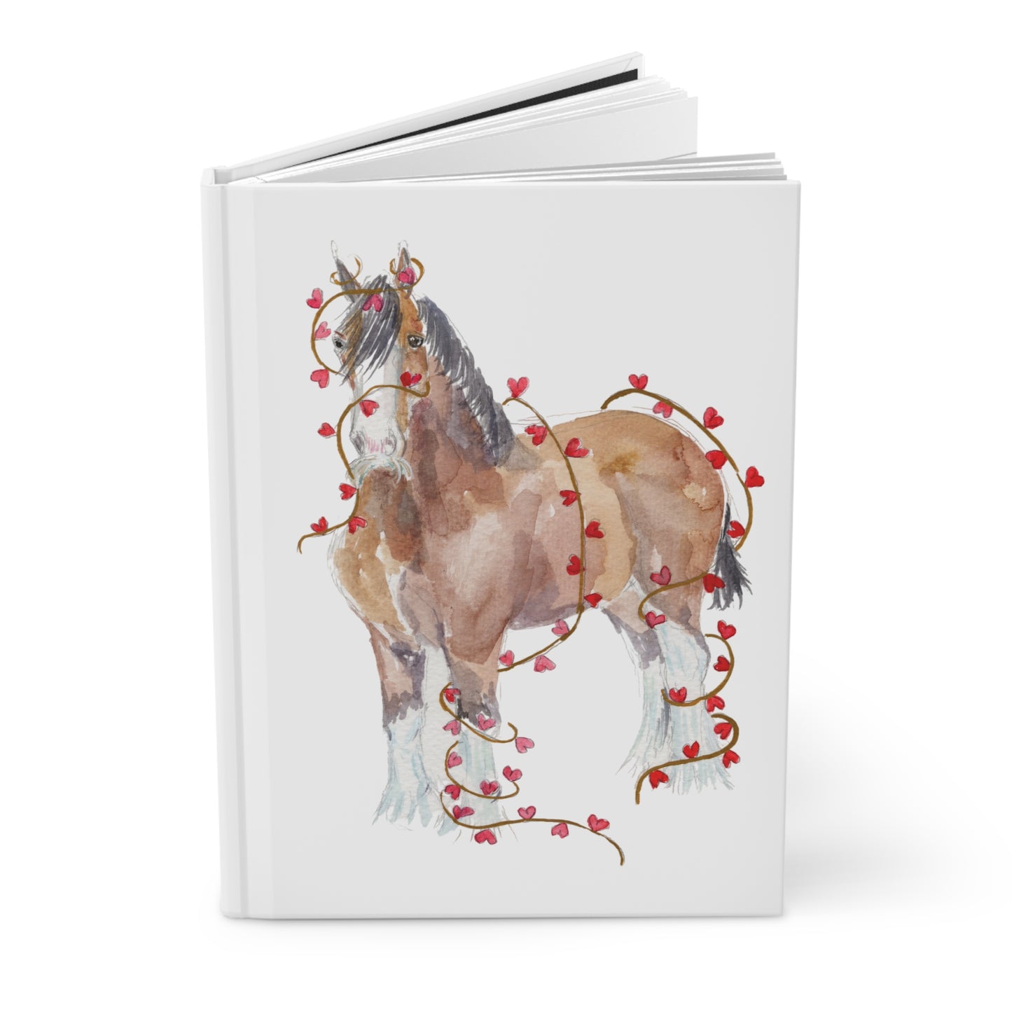 I Mustache you to be my Valentine - watercolor-  Journal