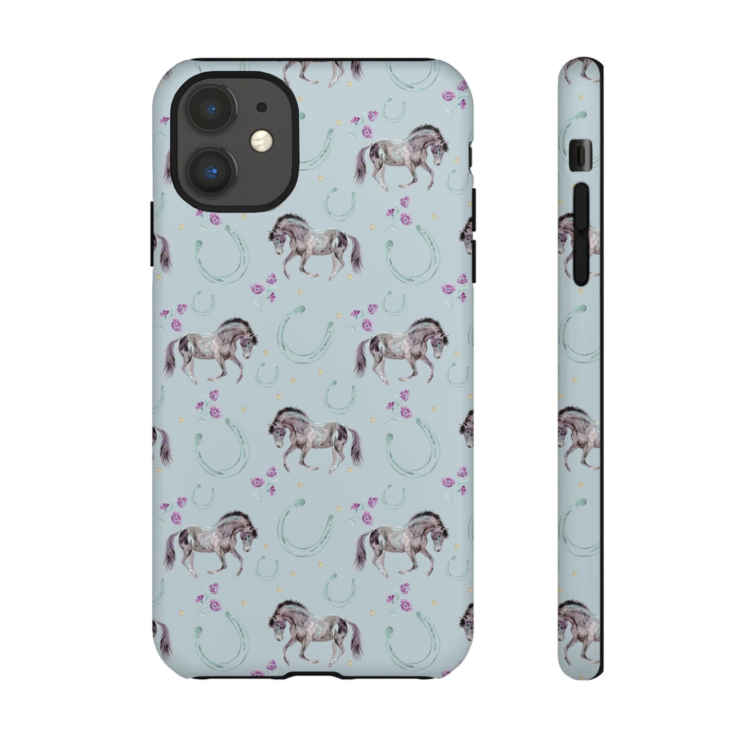 Luck Mustang Tough Phone Case - Light Blue