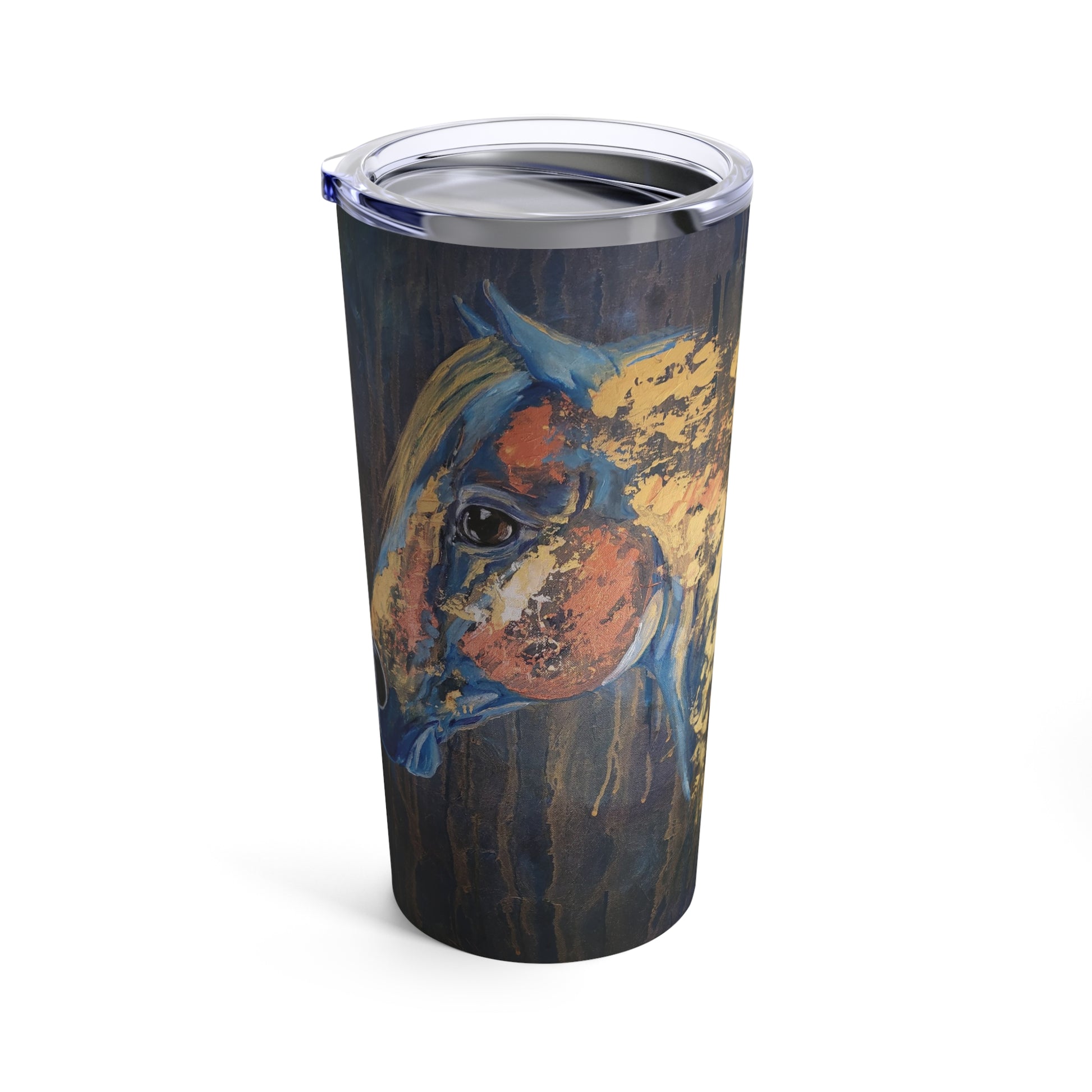 Love blue and Gold Tumbler 20oz - SonaEquestrian