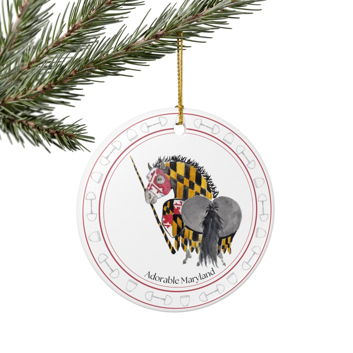 Adorable Maryland Ceramic Ornaments, Custom Holiday Decor, 2-Sided Christmas Ornament, Unique Gift, Home Decoration, Keepsake