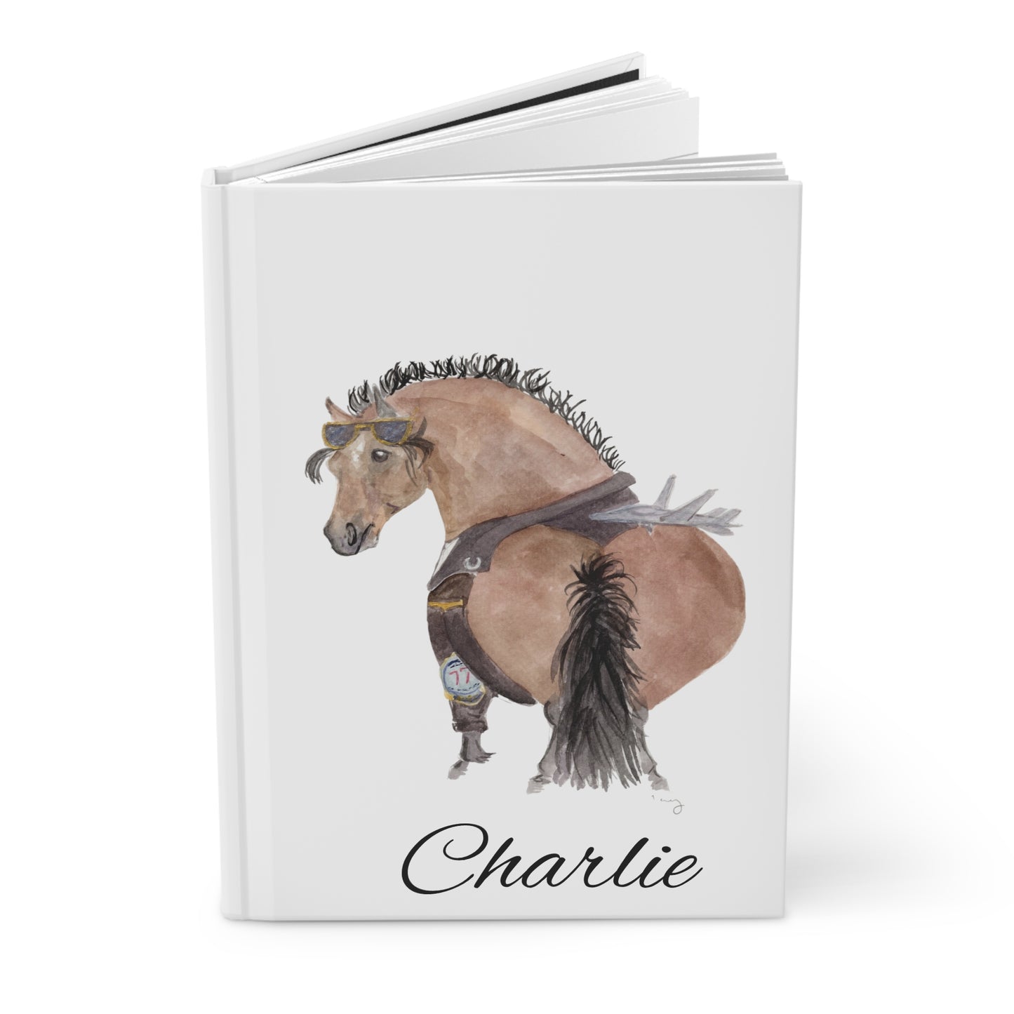 Hardcover Journal Matte -Adorable little Charlie
