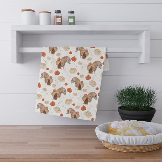 Adorable Pumpkin Spice Pony PrintTea Towels (cotton)