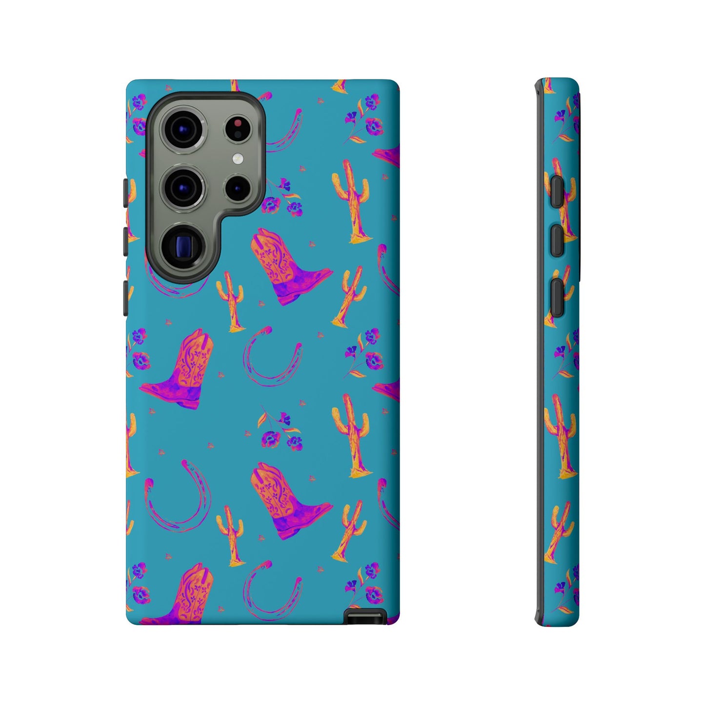 Lucky Boots in Teal Tough Phone Case