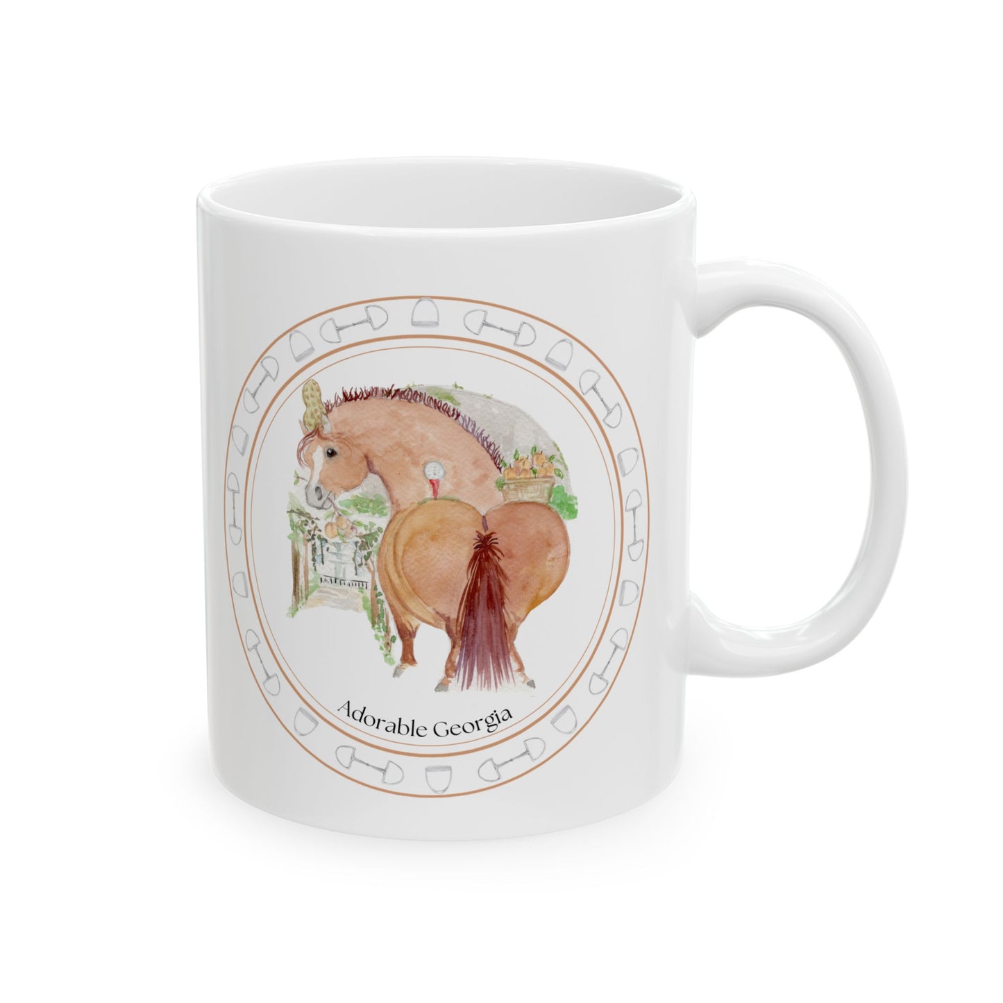 Adorable Georgia  Mug — 'She’s Got Her Peaches Picked' Ceramic Coffee Mug